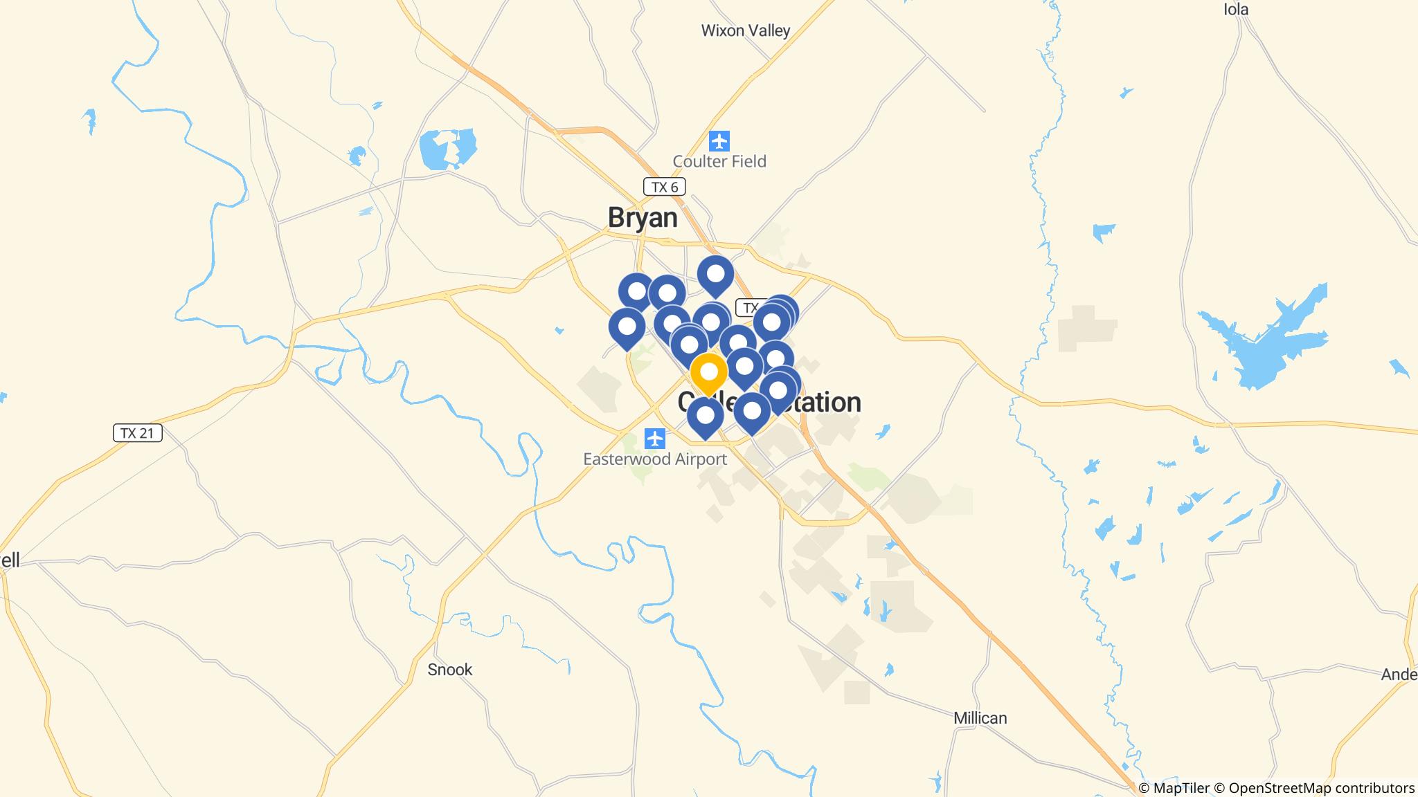 Street map of the ATM area