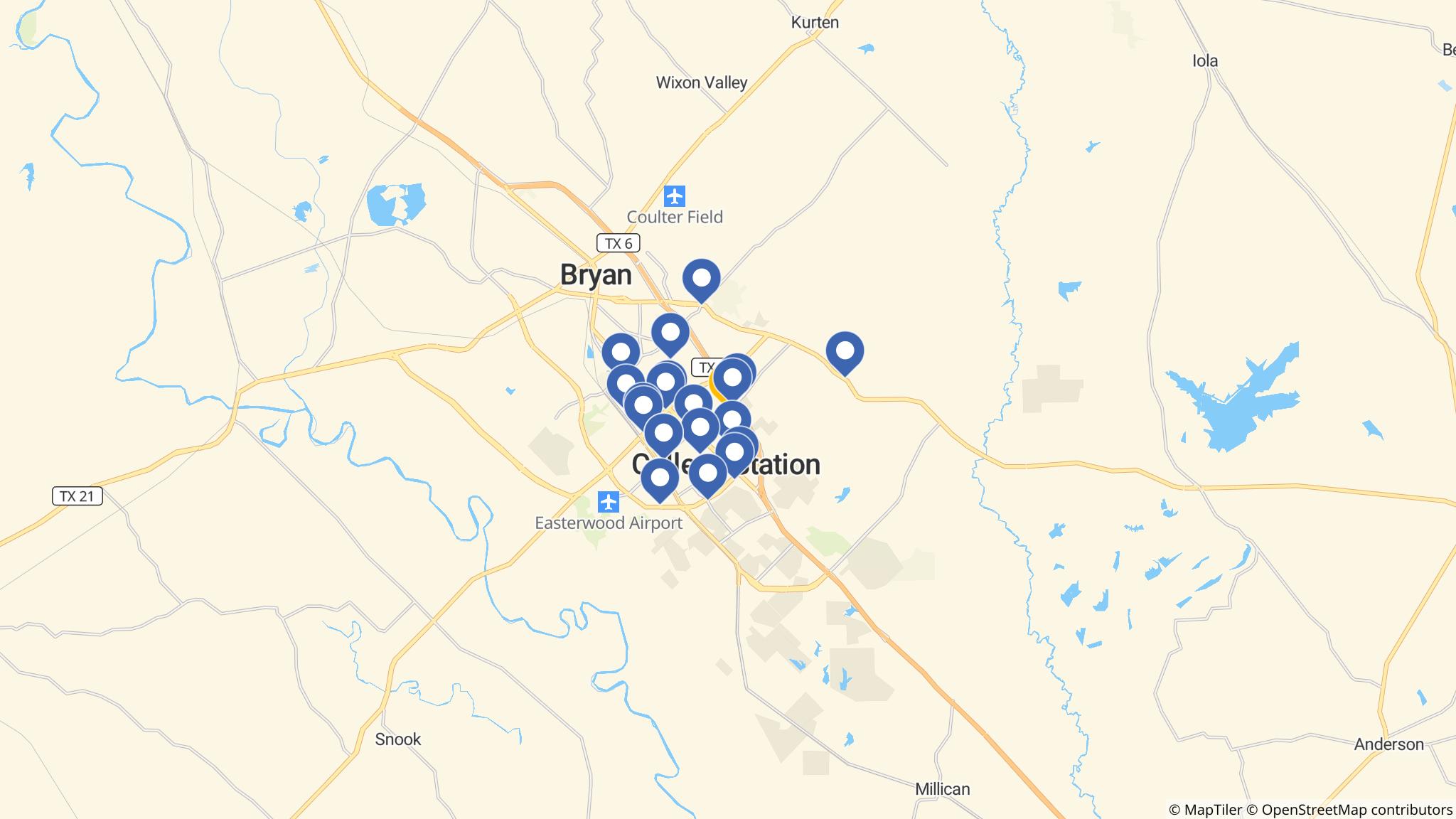 Street map of the ATM area