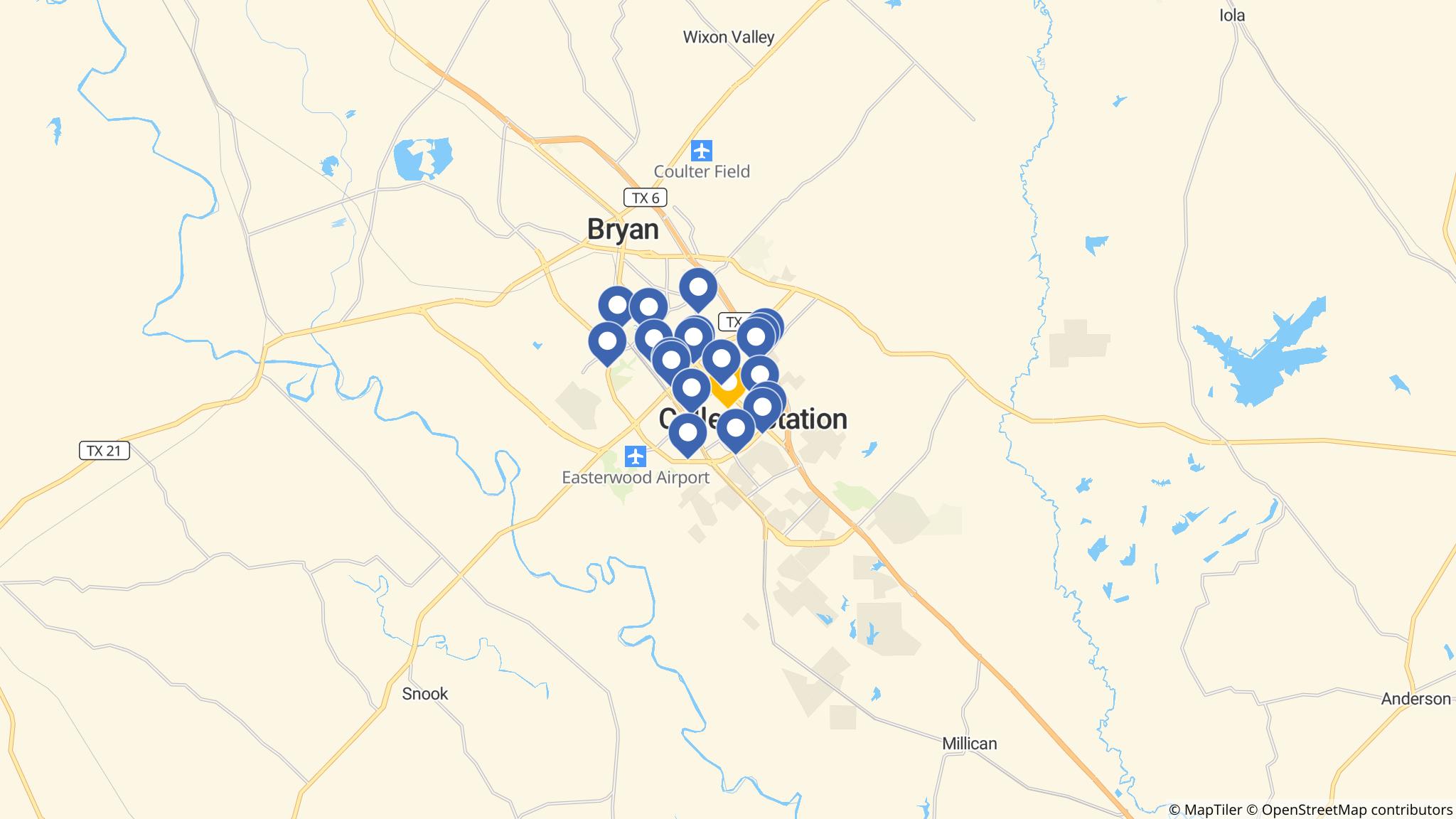 Street map of the ATM area
