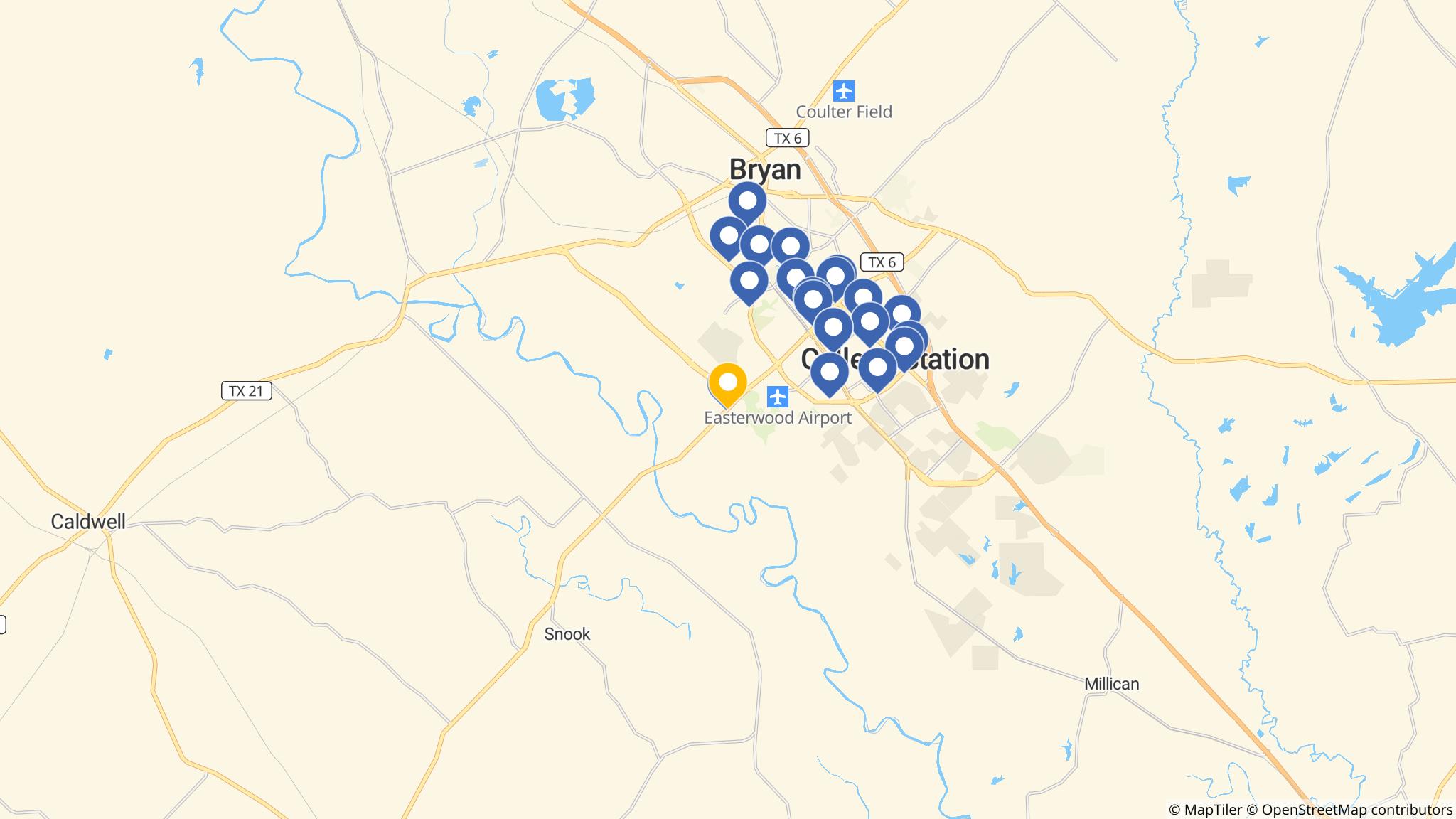 Street map of the ATM area