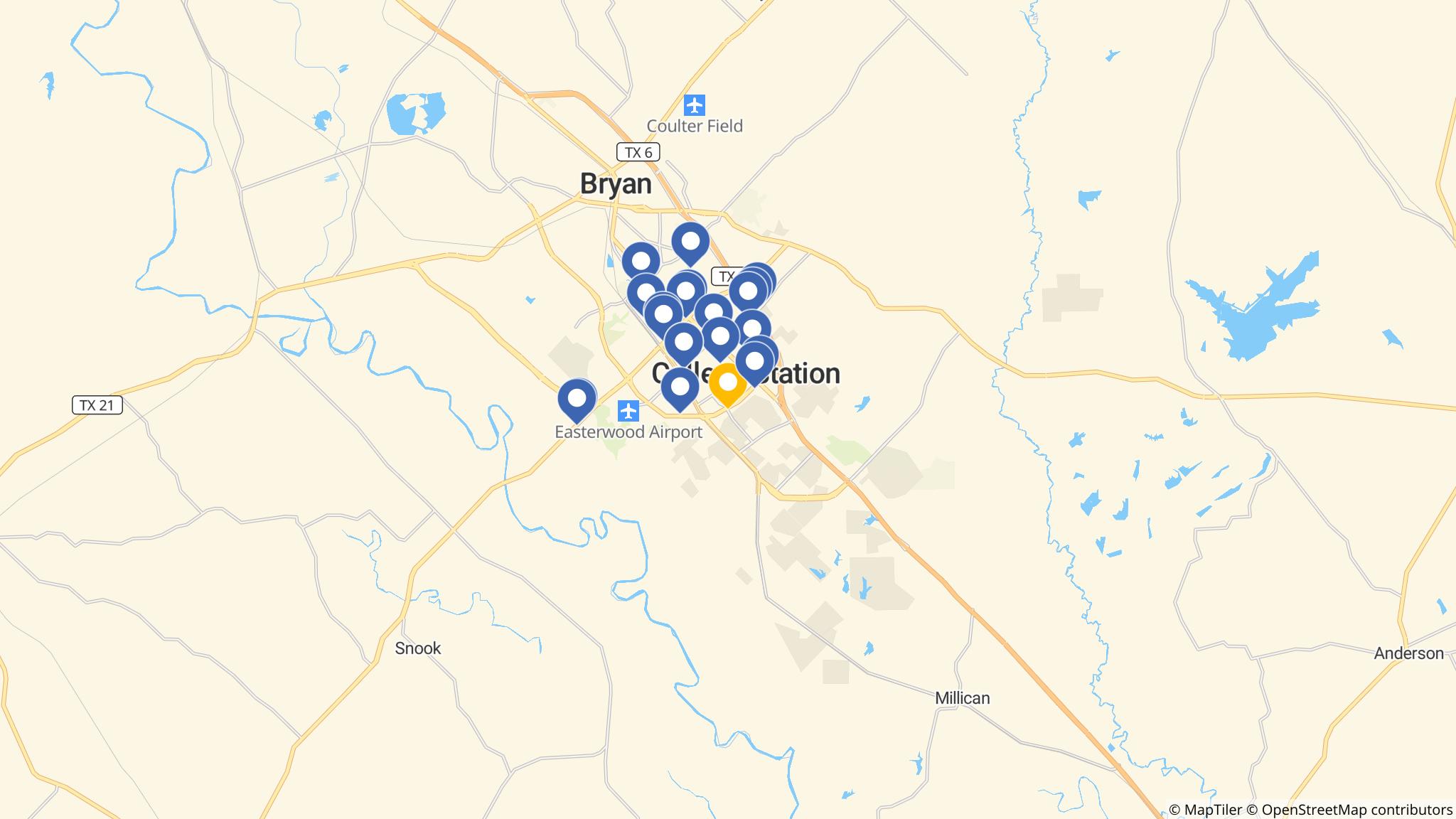 Street map of the ATM area