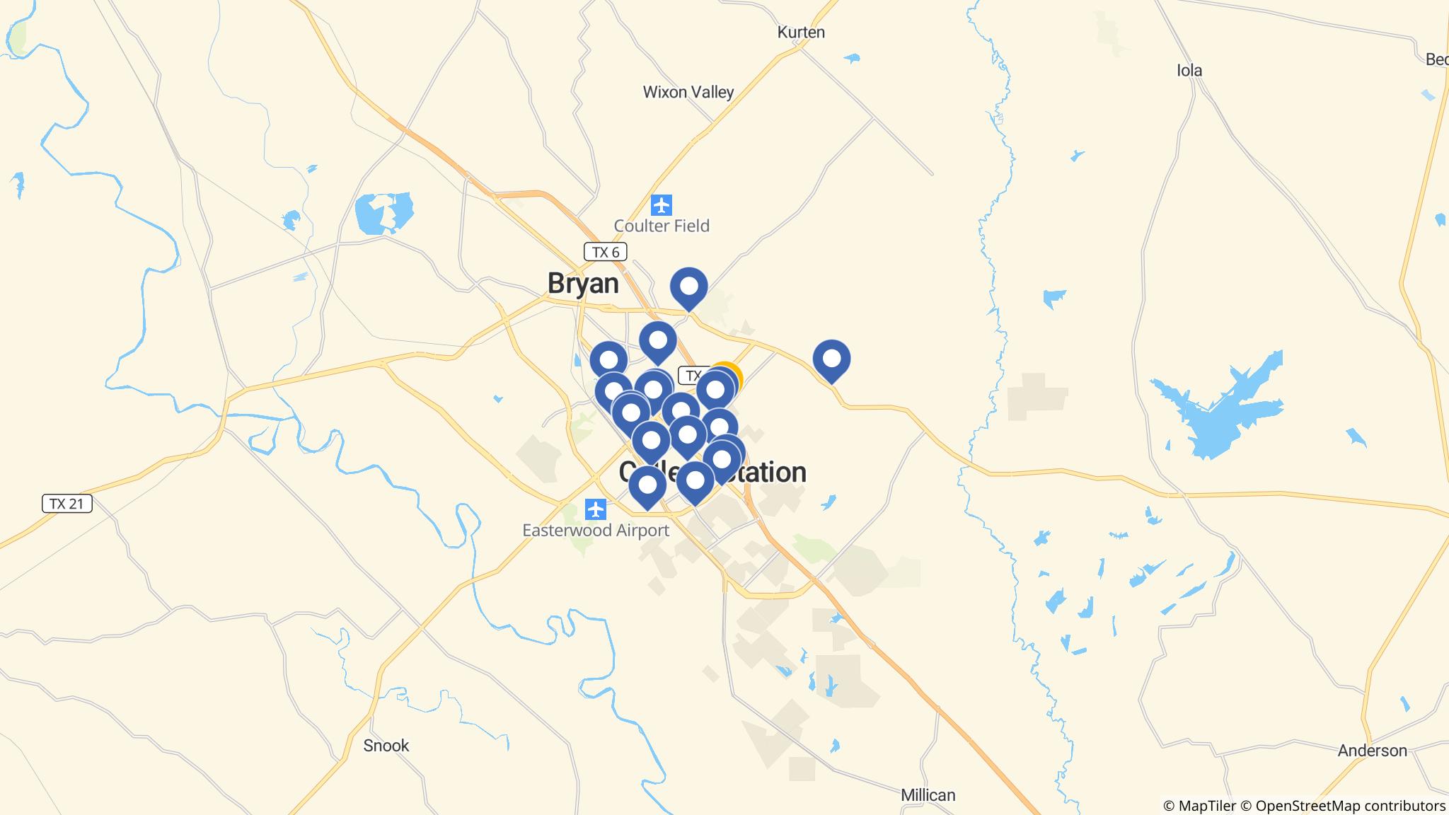 Street map of the ATM area