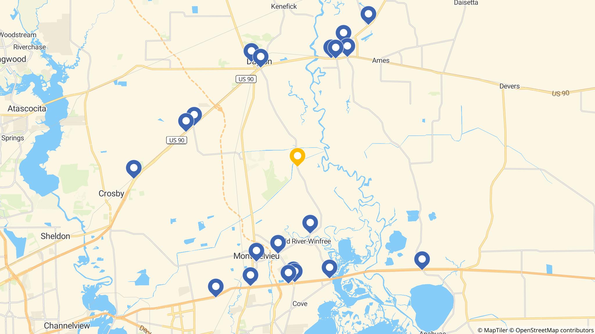 Street map of the ATM area