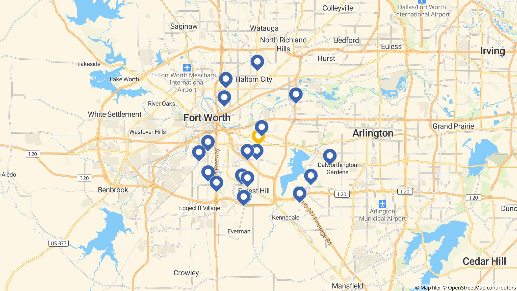 Street map of the ATM area