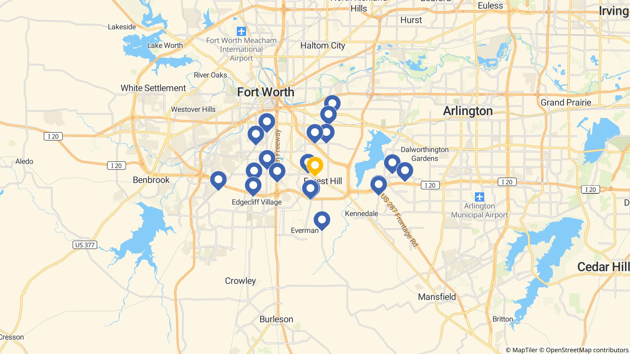 Street map of the ATM area