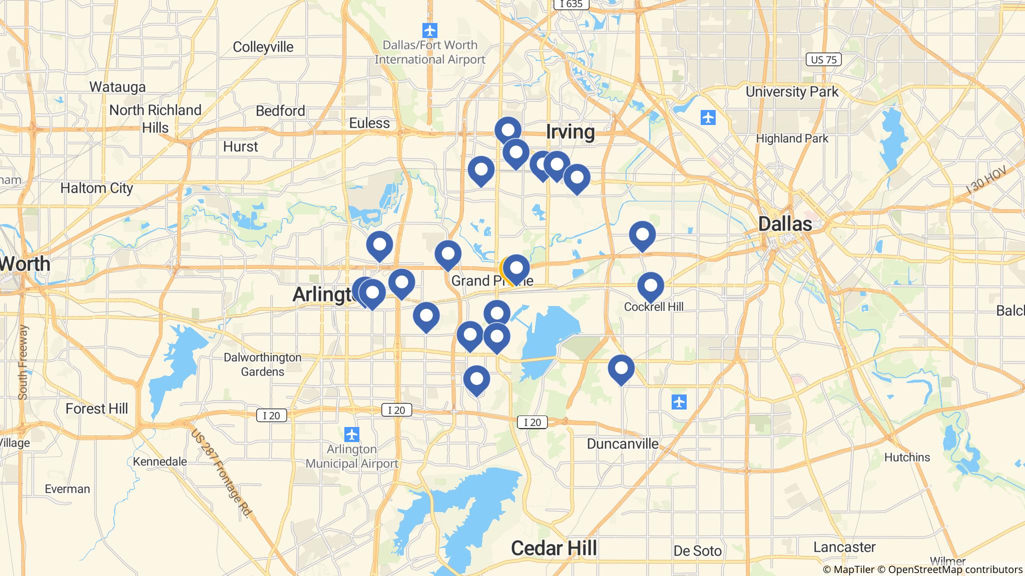 Street map of the ATM area