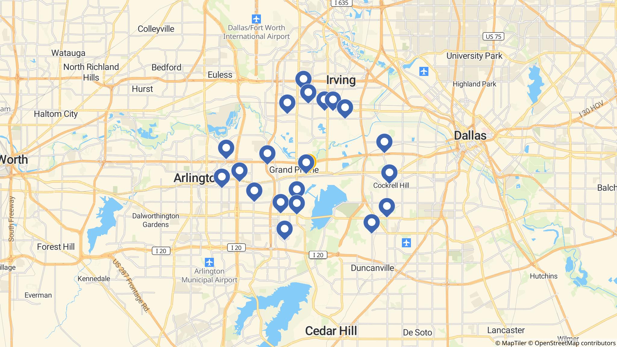 Street map of the ATM area