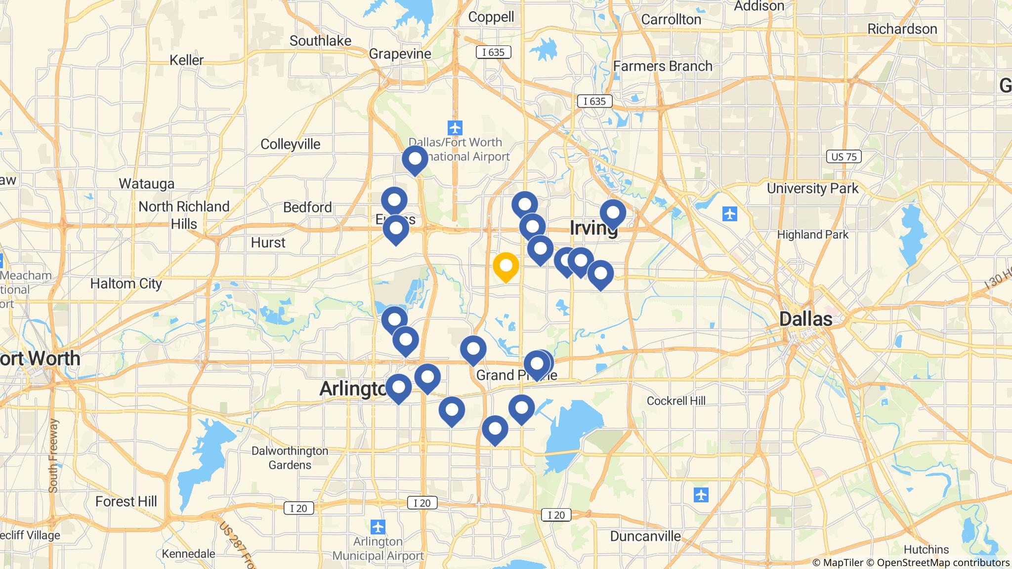 Street map of the ATM area