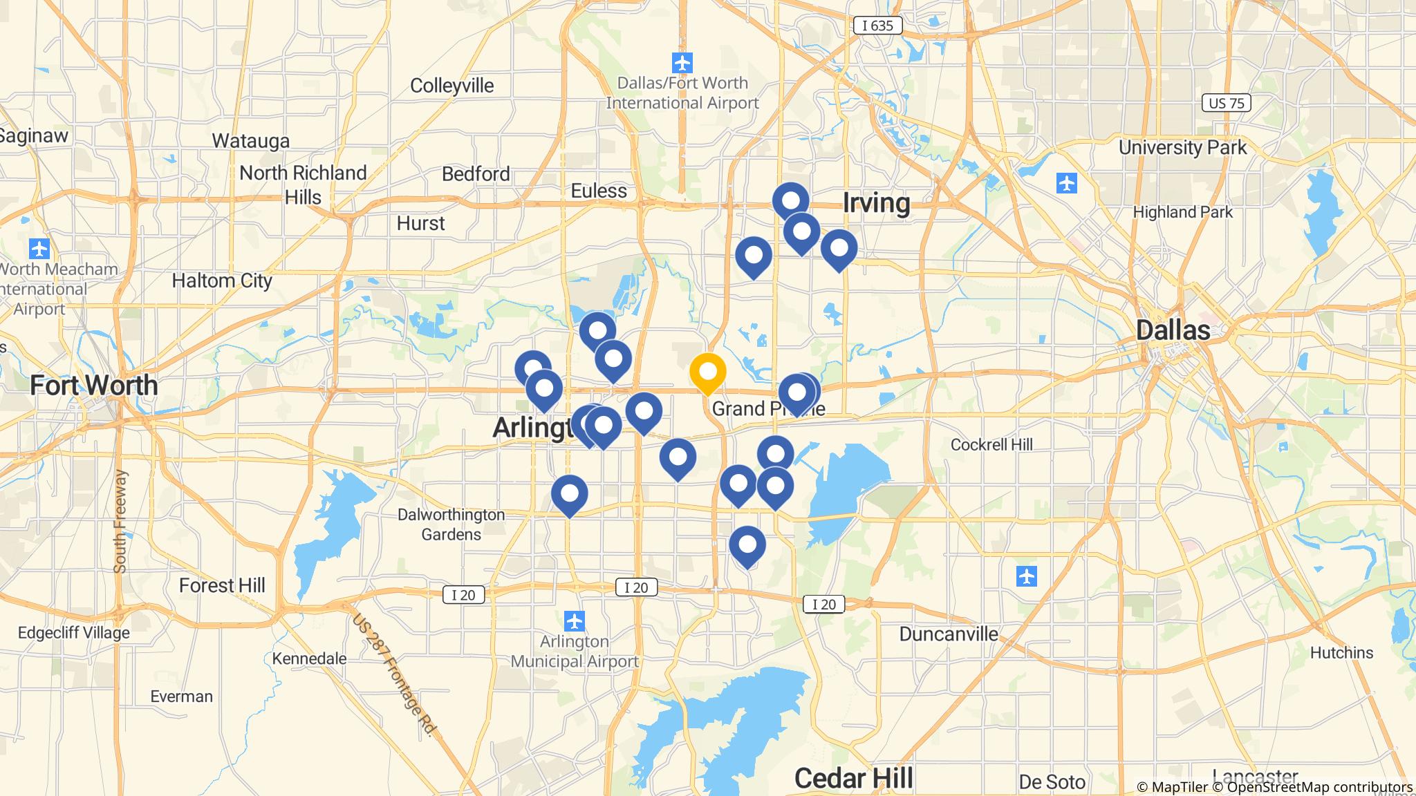 Street map of the ATM area