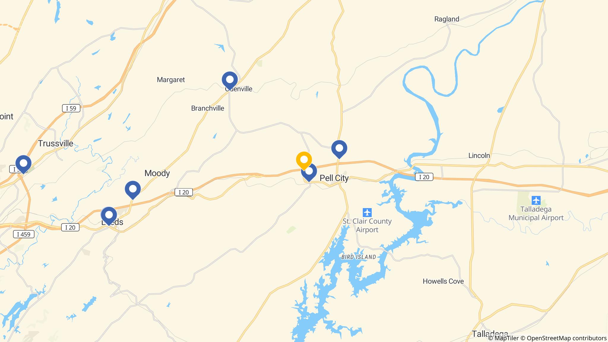 Street map of the ATM area