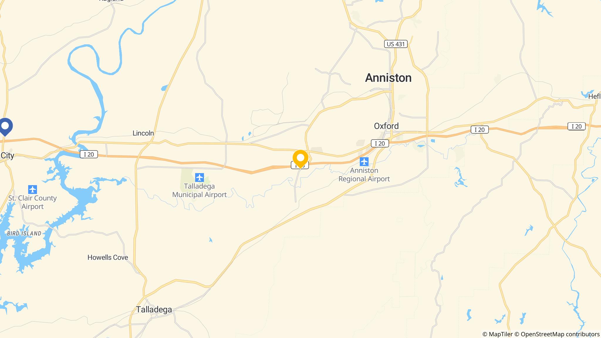 Street map of the ATM area