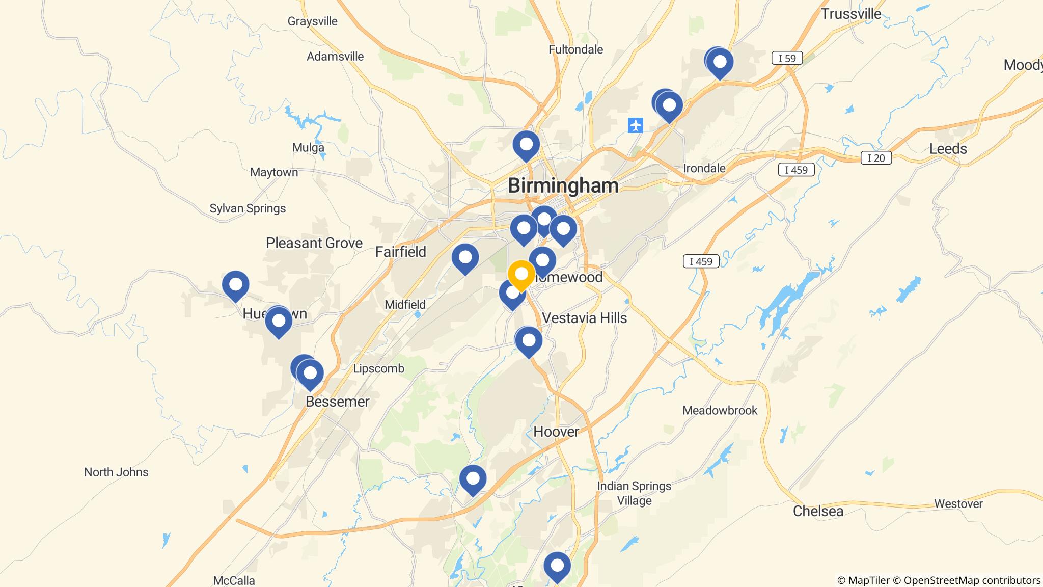 Street map of the ATM area