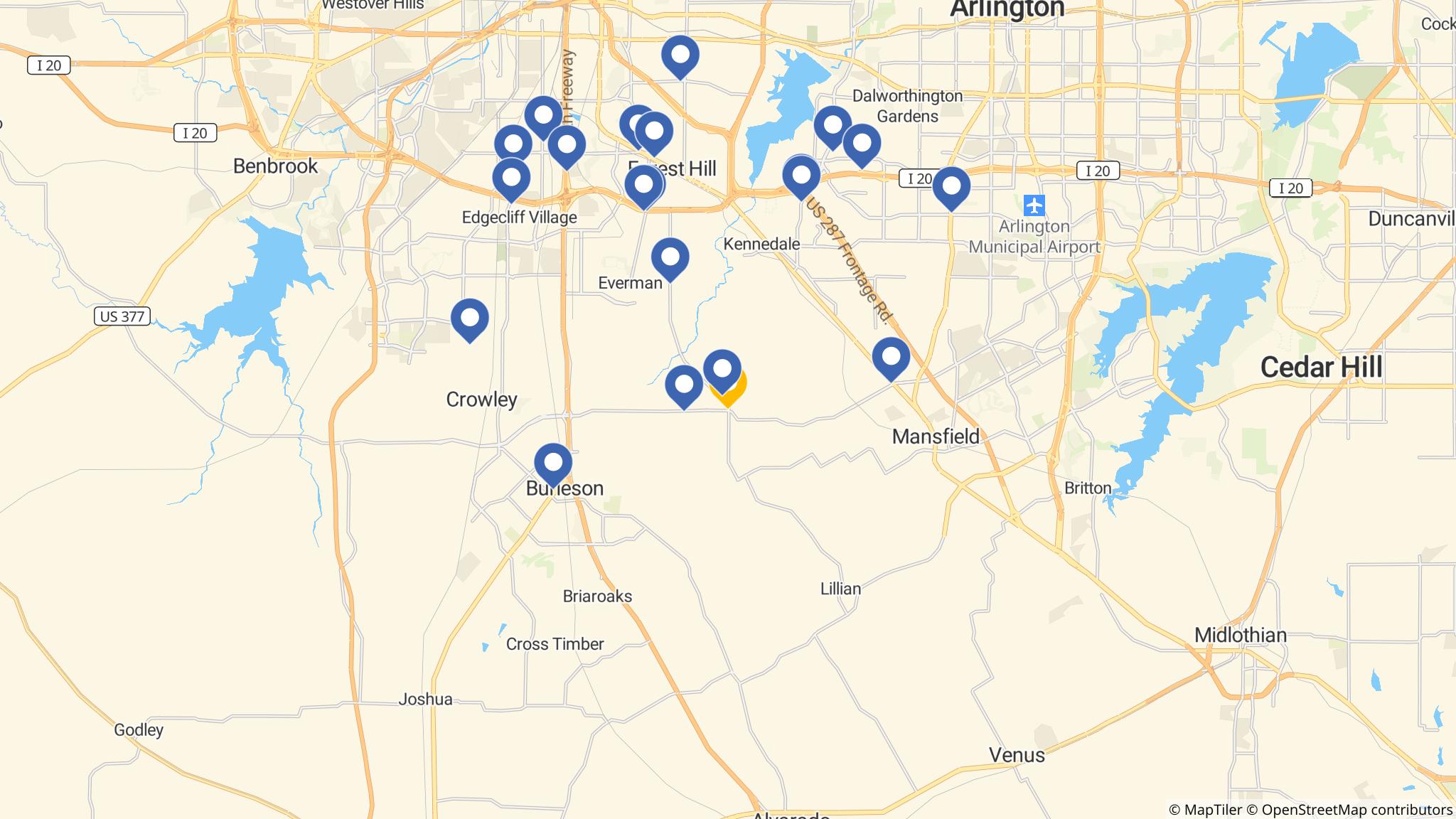 Street map of the ATM area