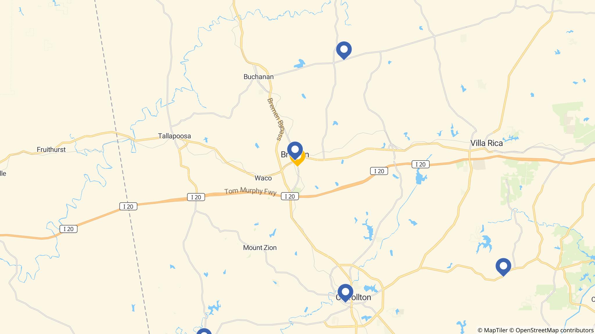 Street map of the ATM area