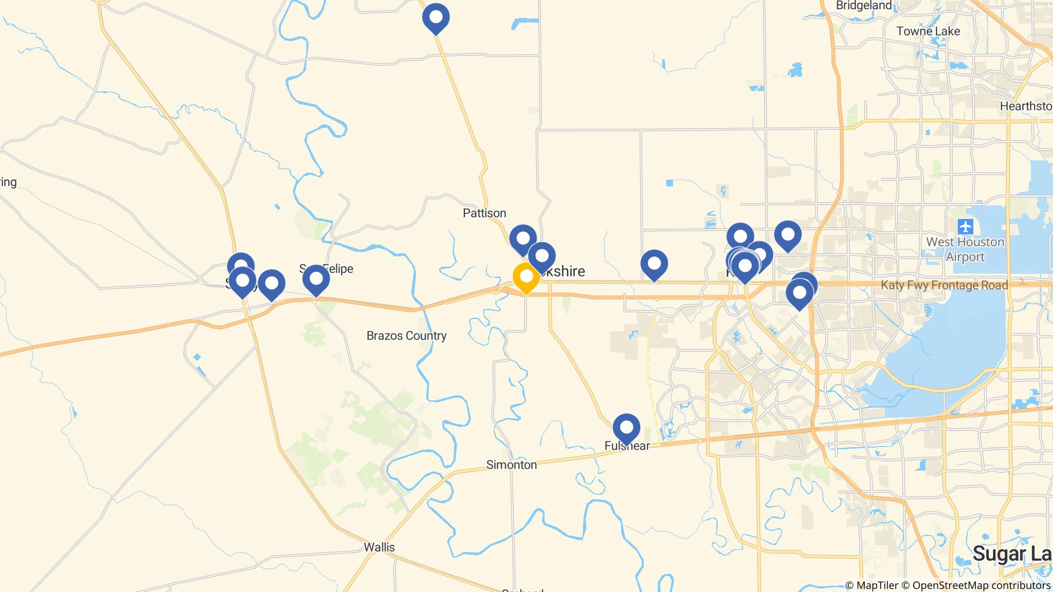 Street map of the ATM area