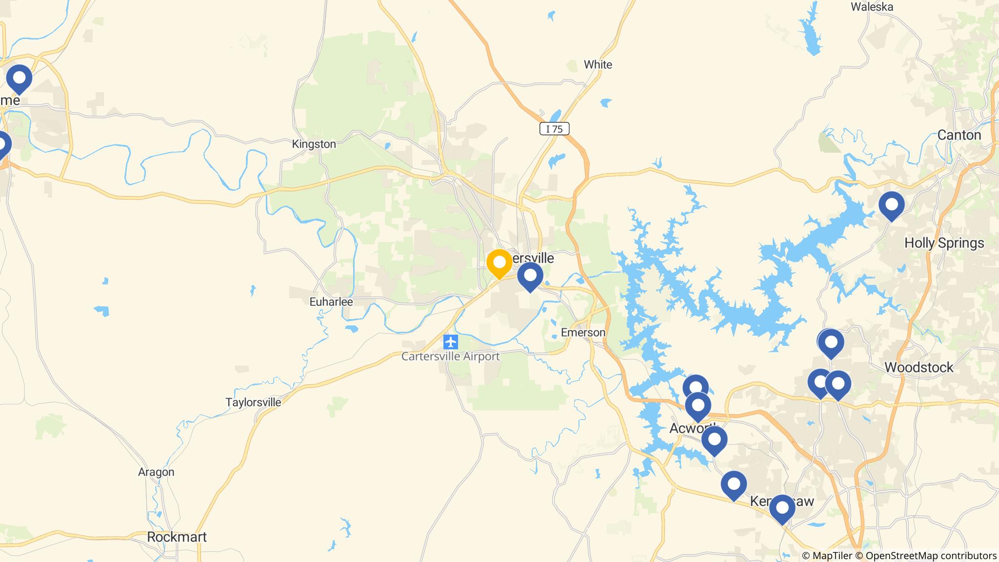 Street map of the ATM area