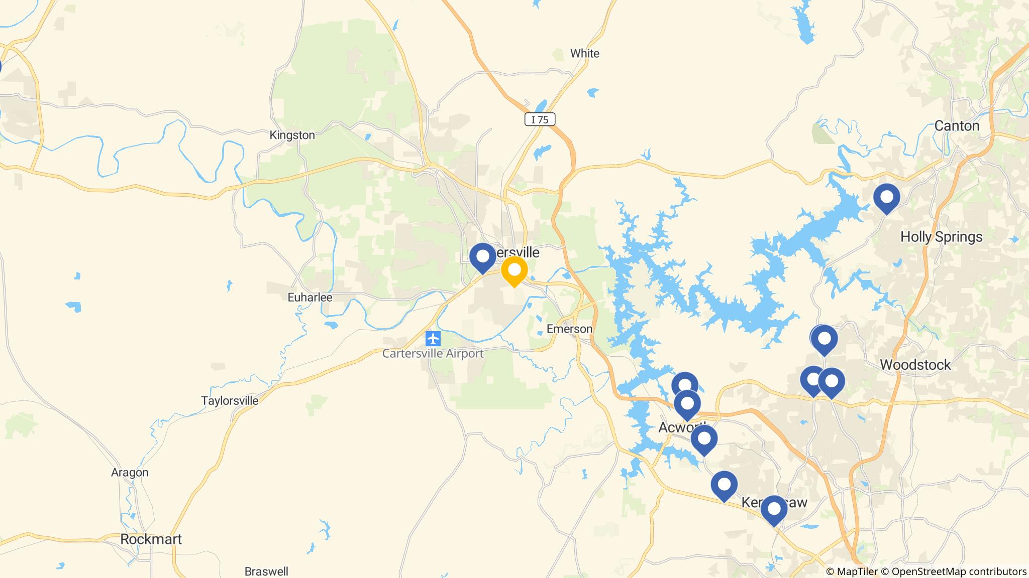 Street map of the ATM area