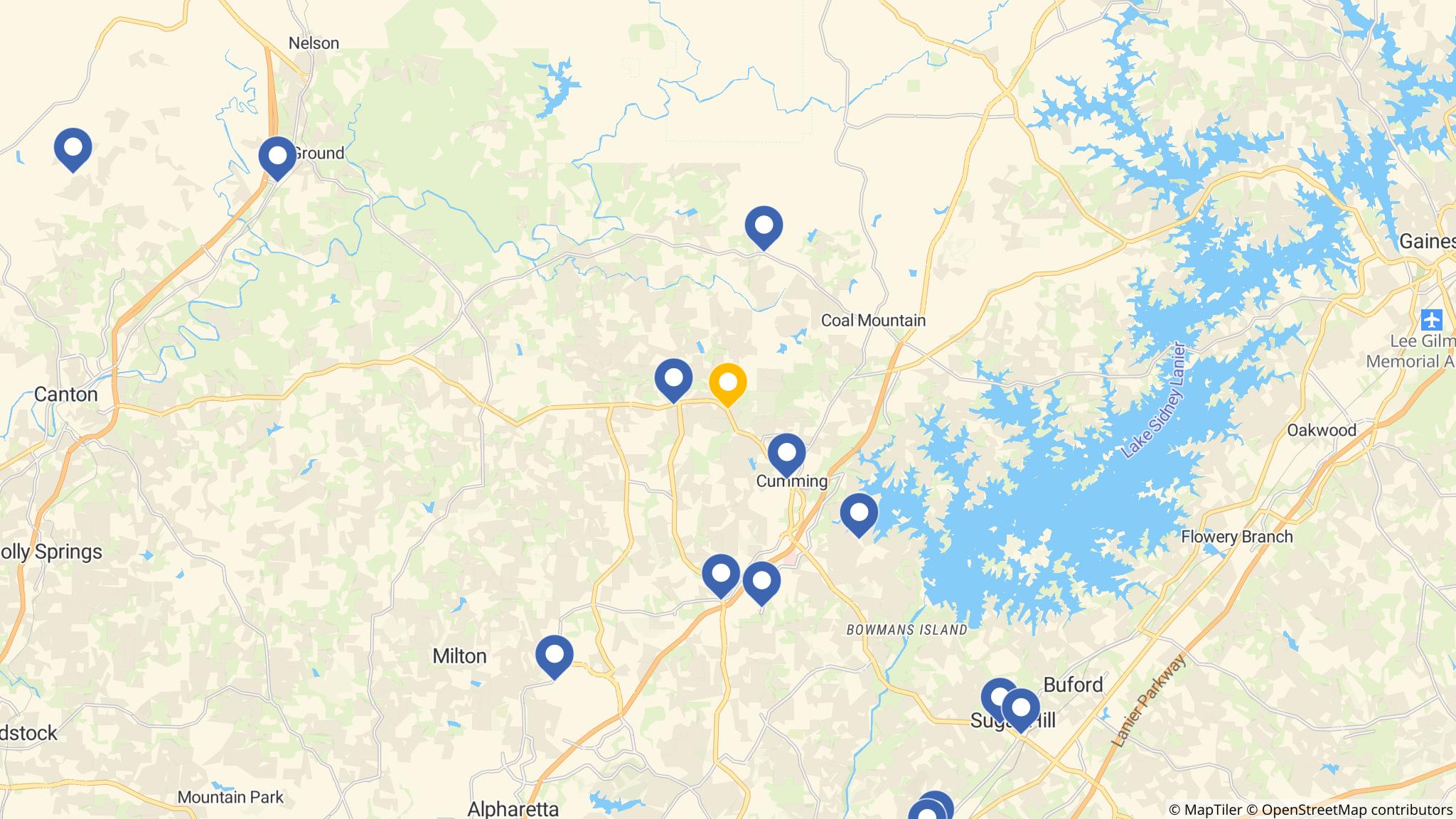 Street map of the ATM area
