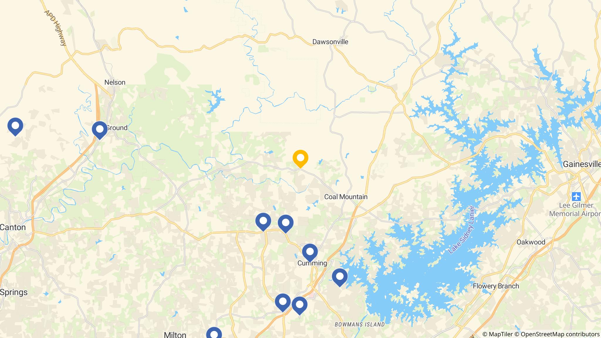 Street map of the ATM area