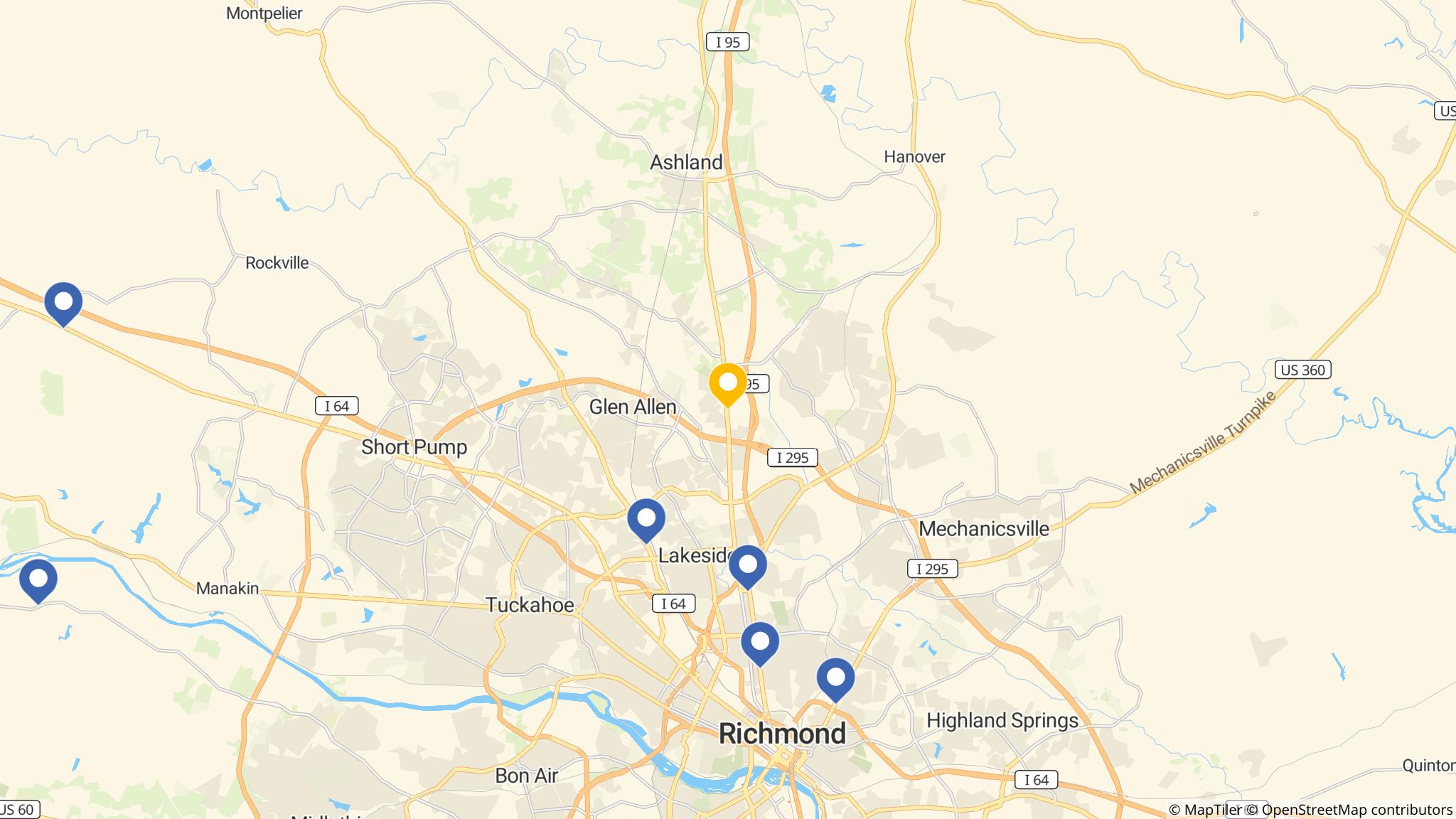 Street map of the ATM area