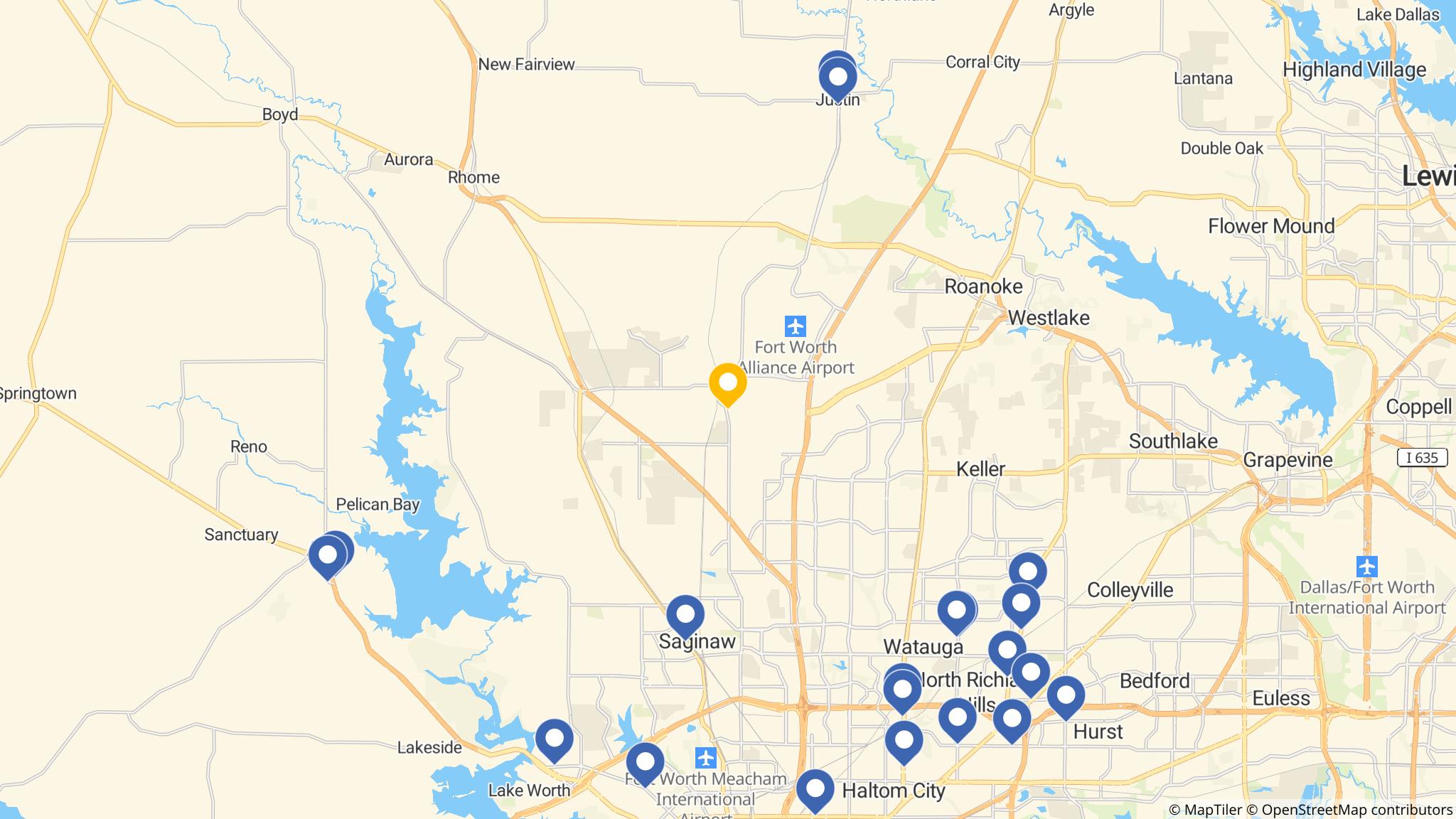 Street map of the ATM area