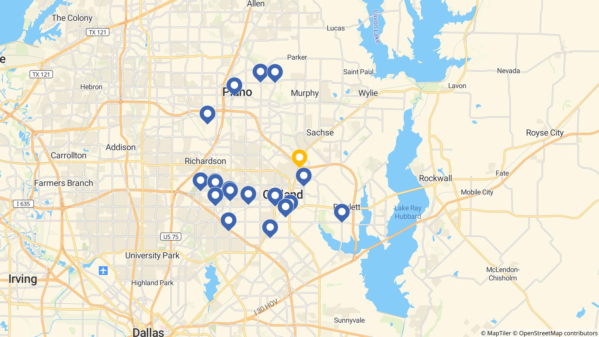Street map of the ATM area