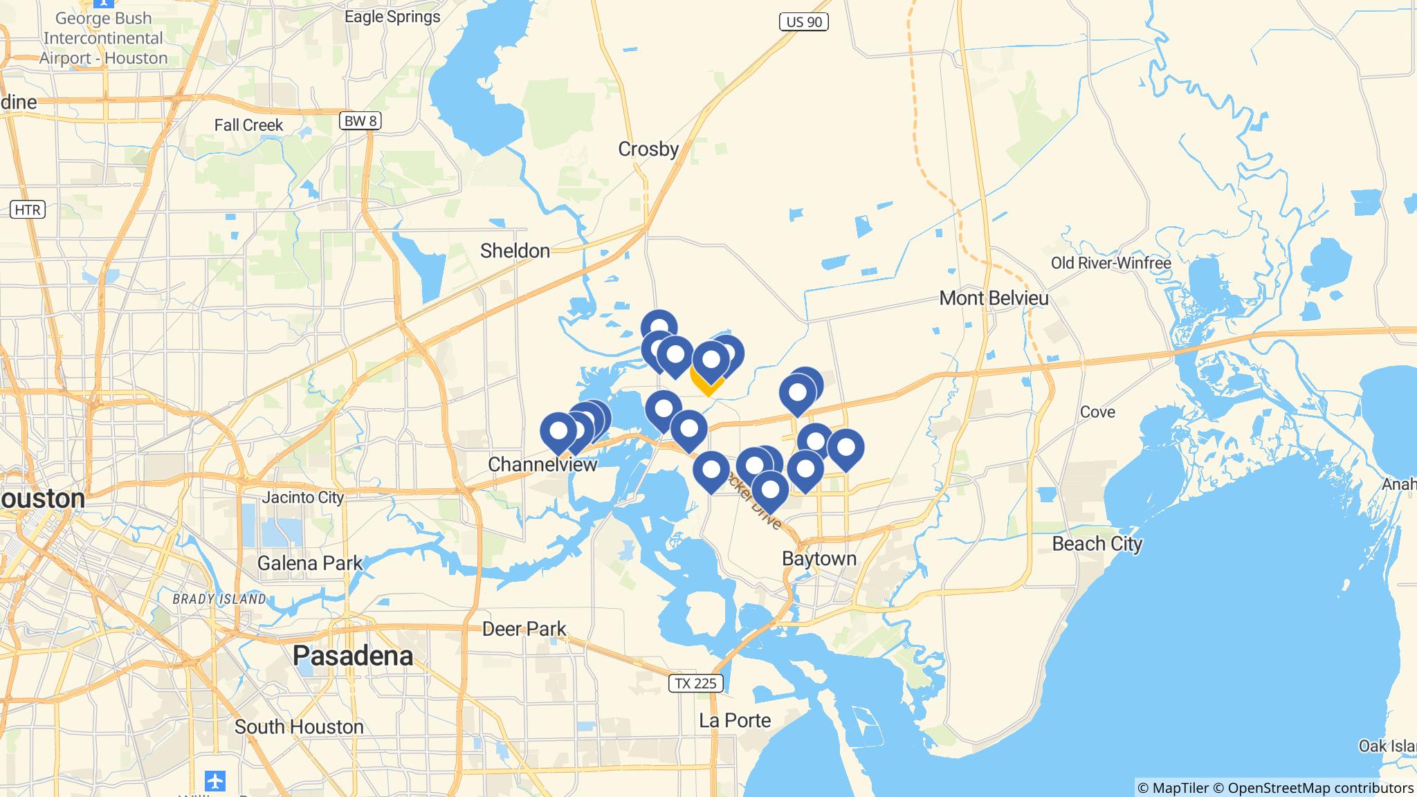 Street map of the ATM area