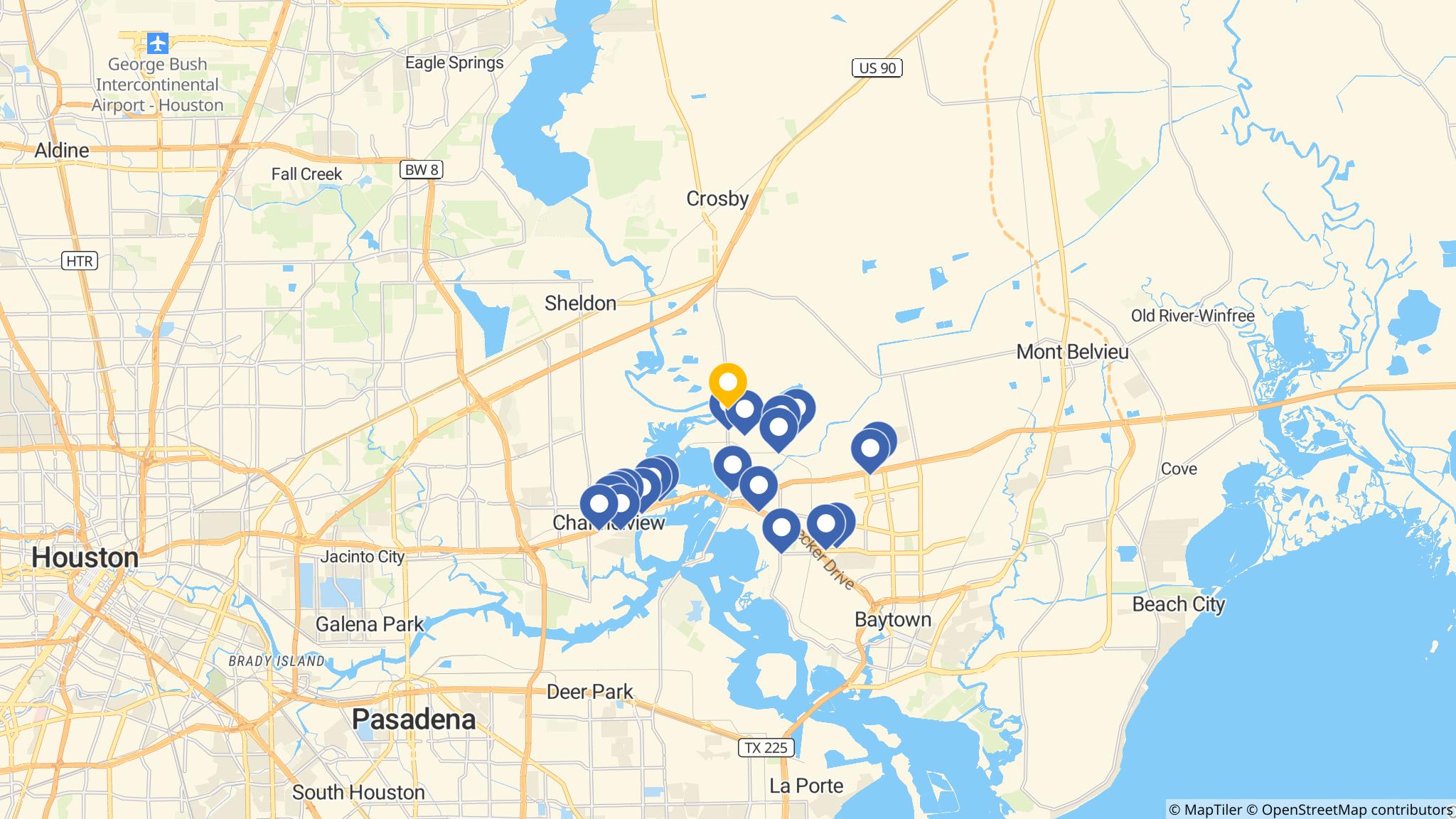 Street map of the ATM area