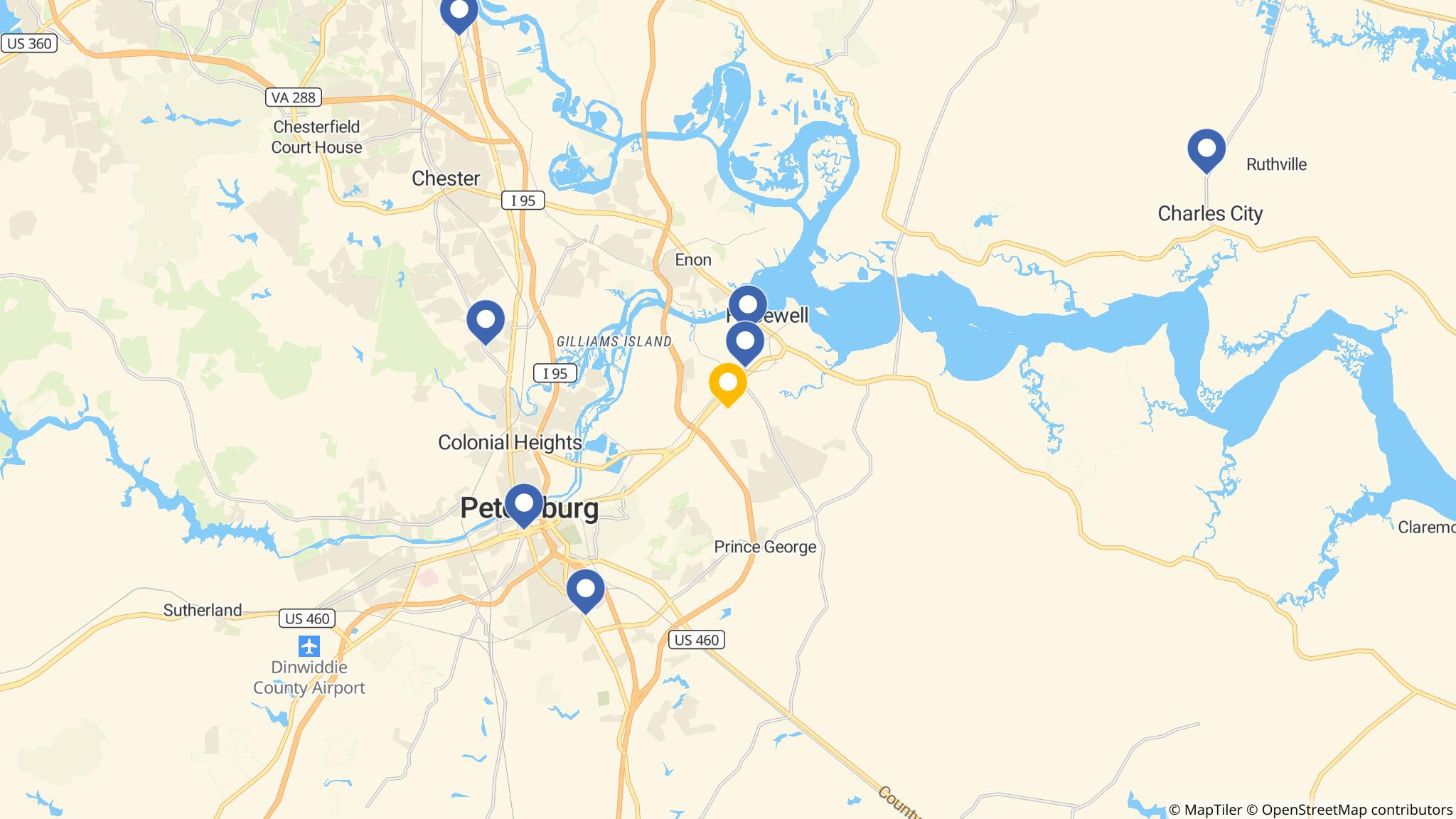 Street map of the ATM area
