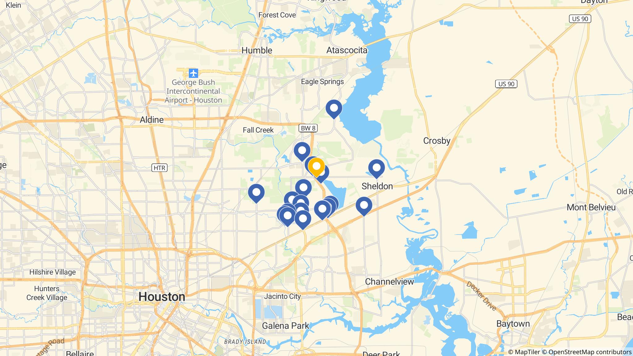 Street map of the ATM area
