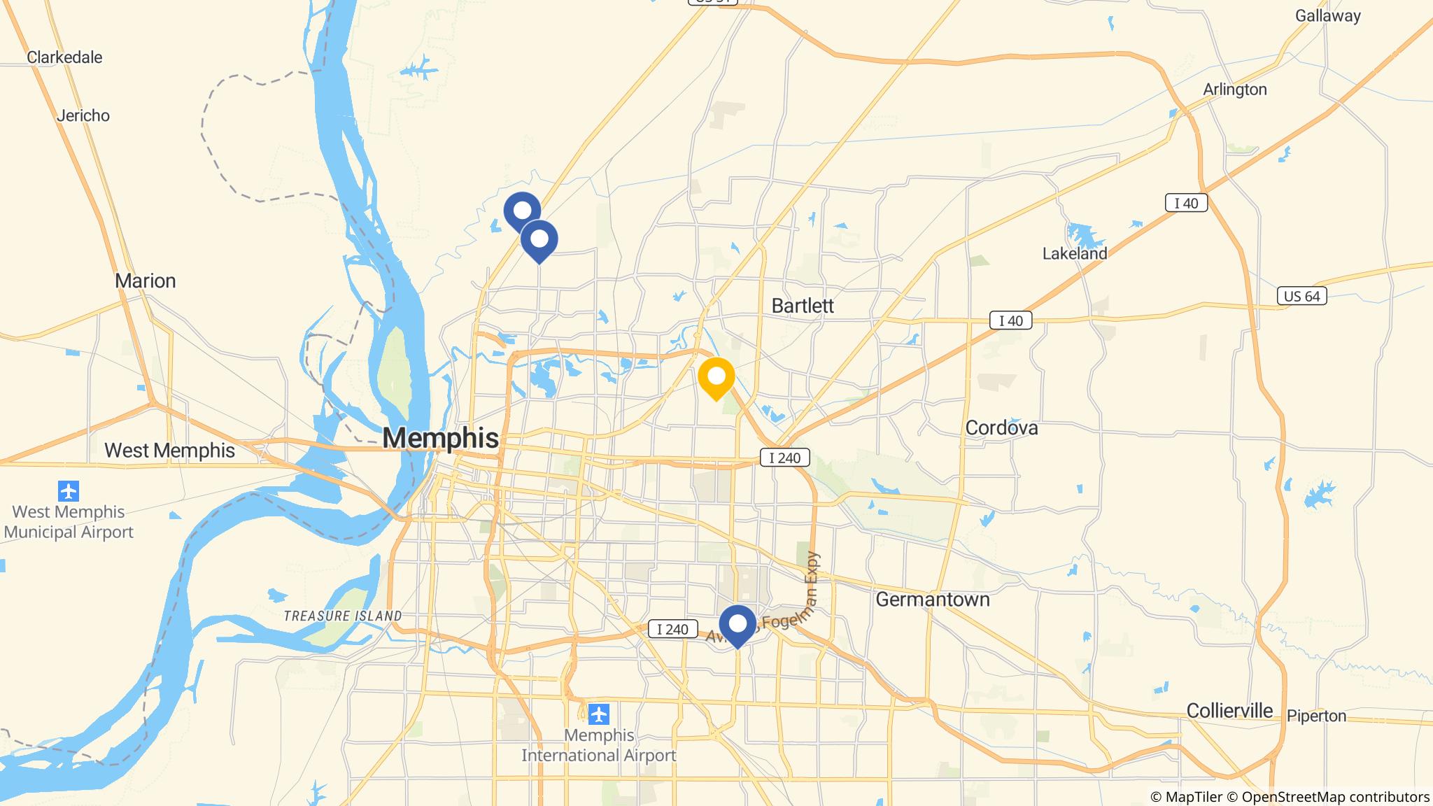 Street map of the ATM area