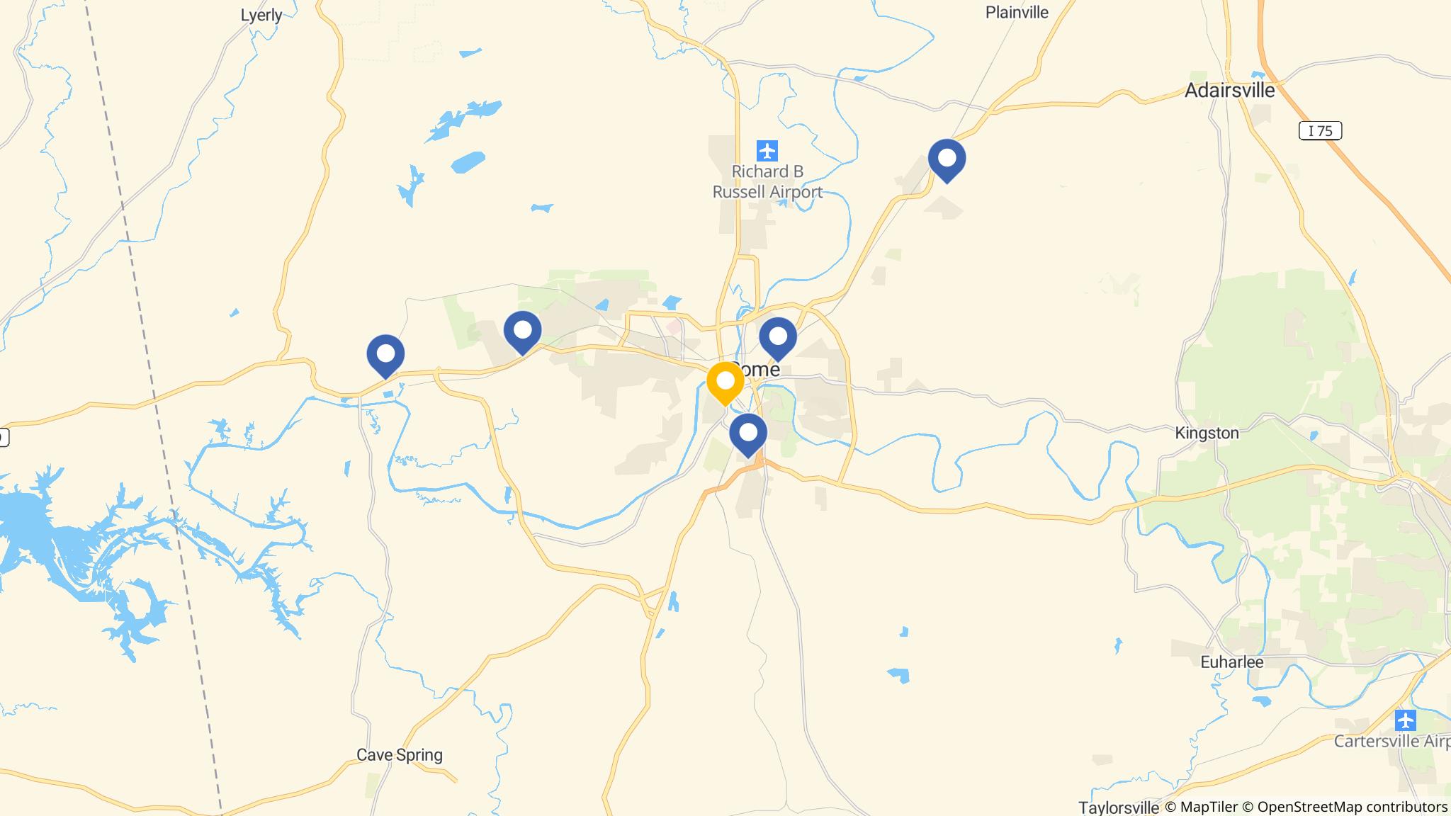 Street map of the ATM area