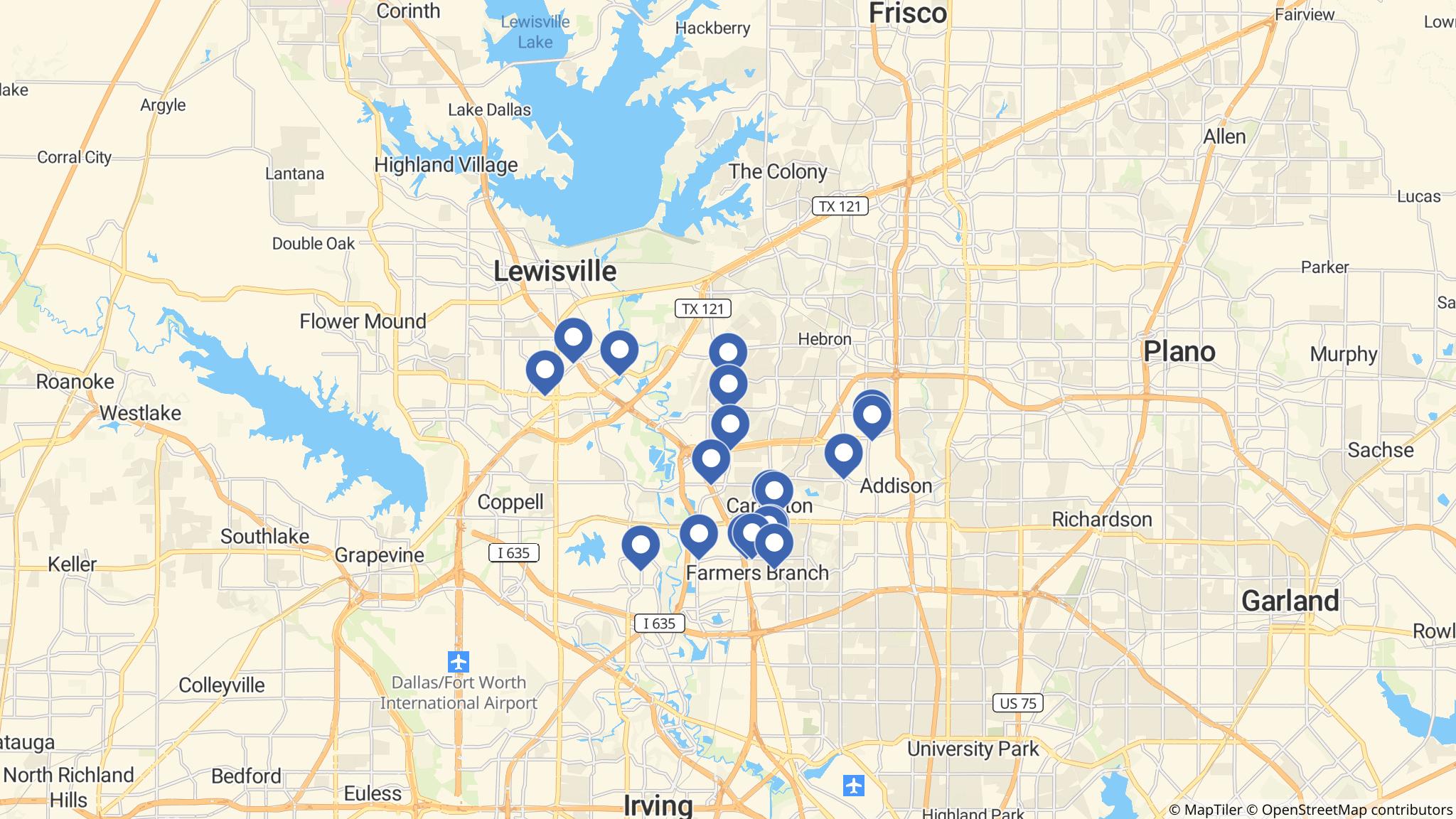 Street map of the ATM area