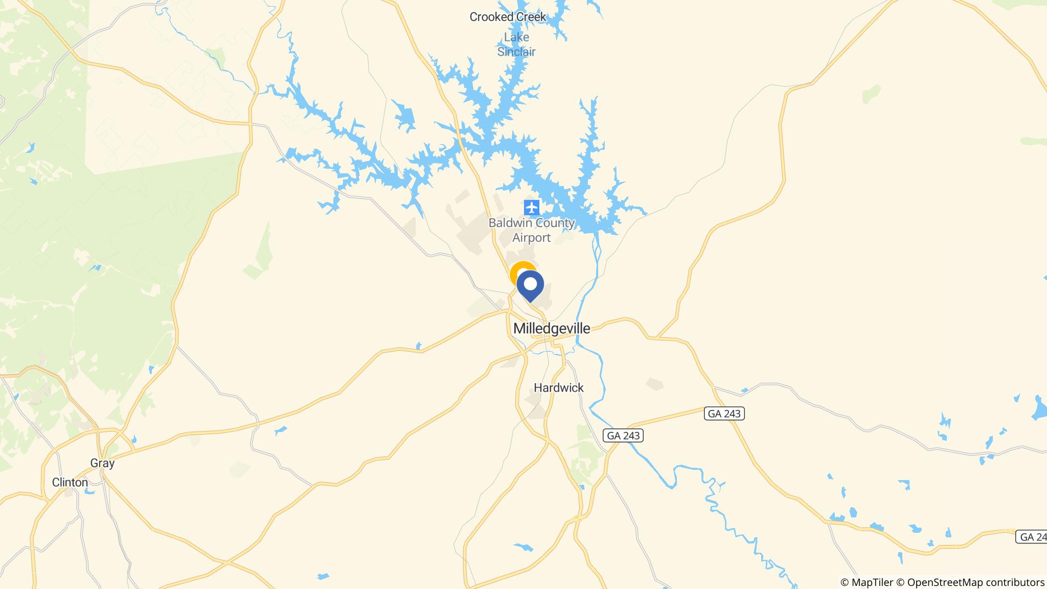 Street map of the ATM area