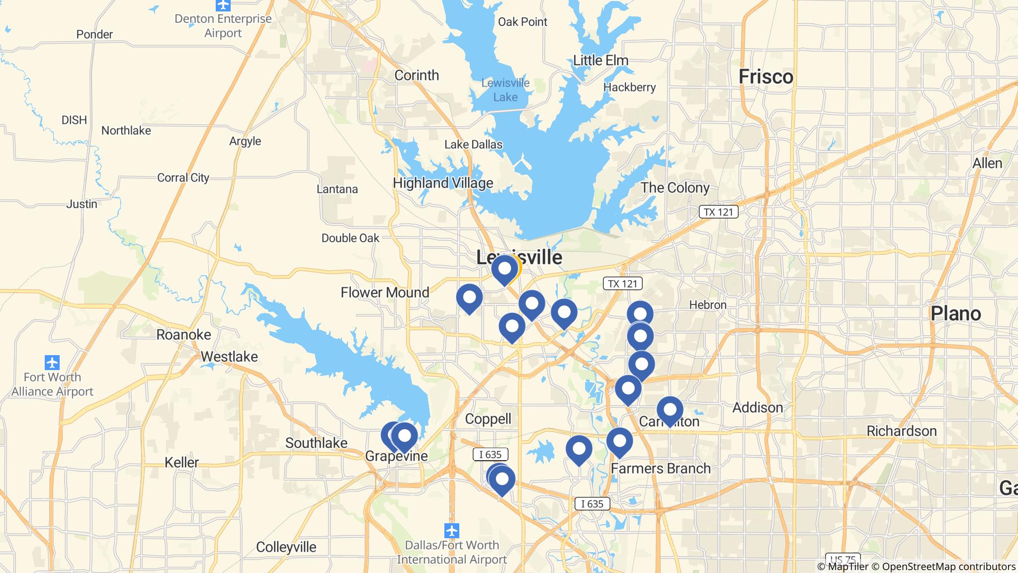 Street map of the ATM area
