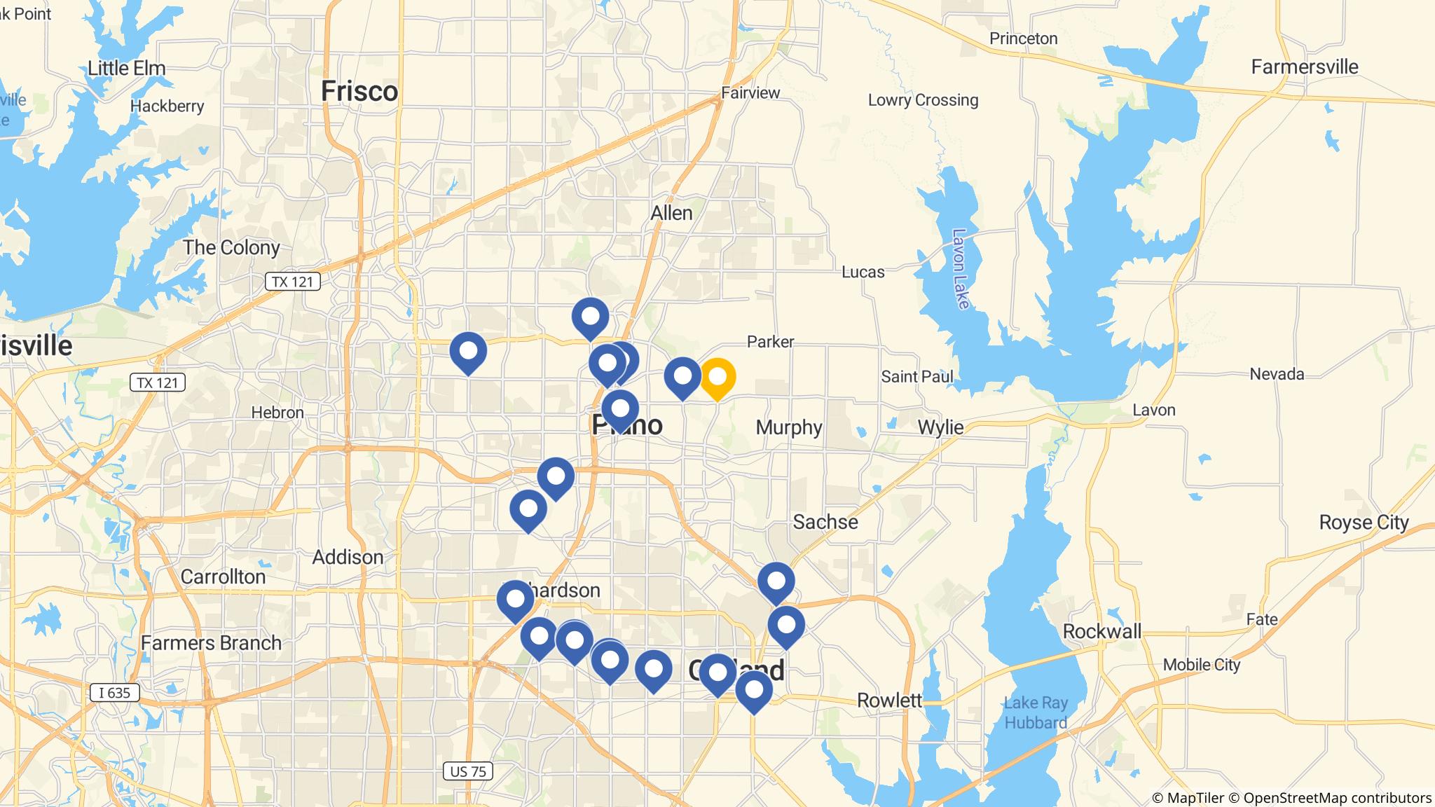 Street map of the ATM area