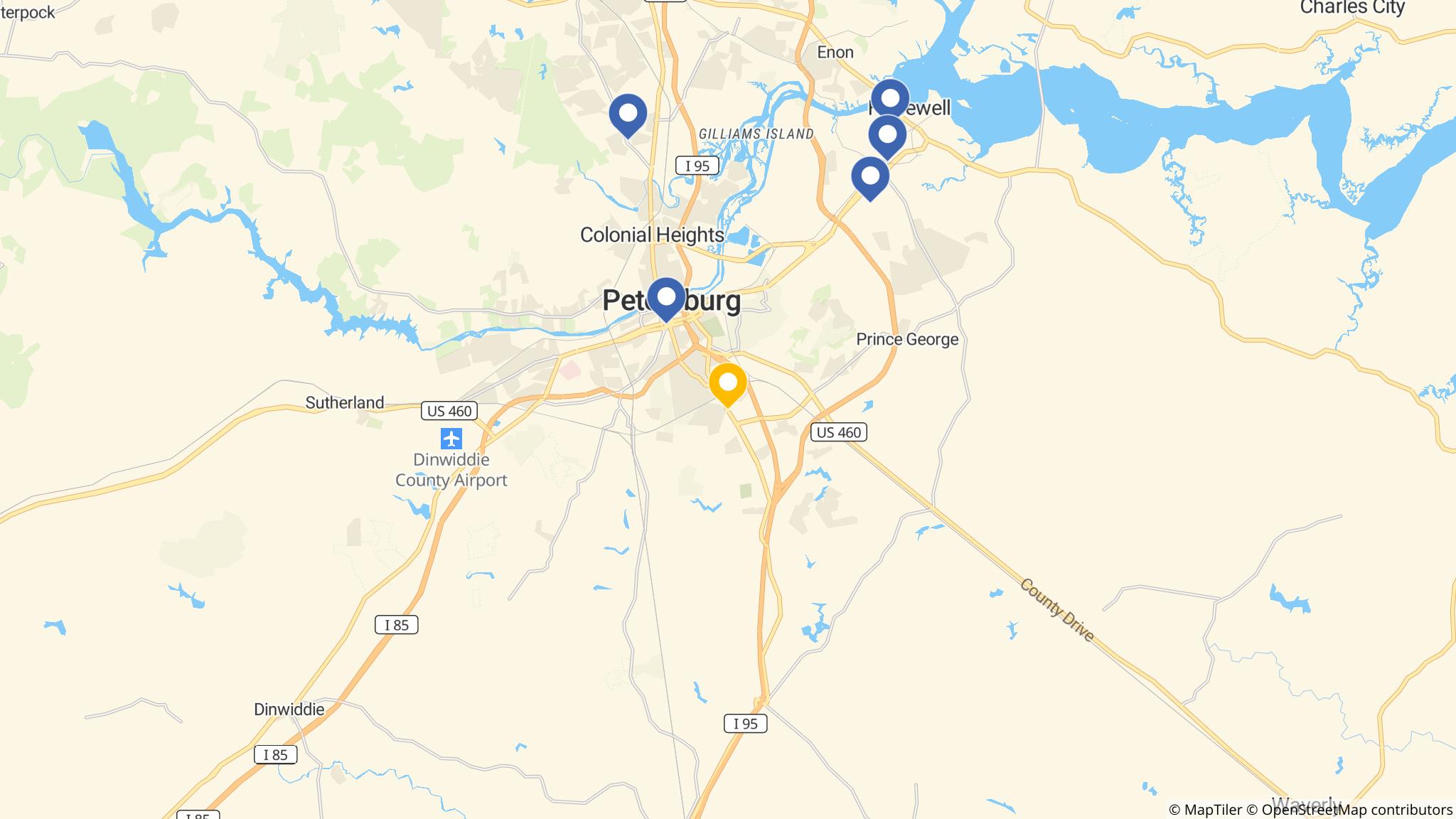 Street map of the ATM area