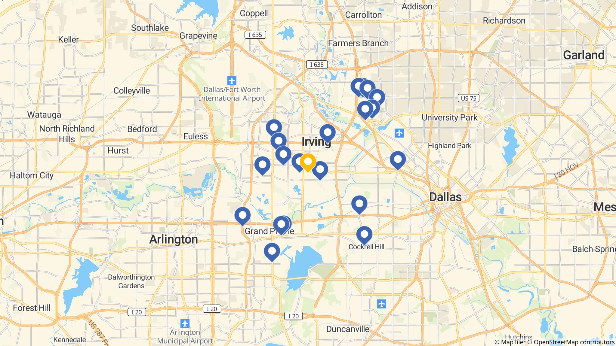 Street map of the ATM area