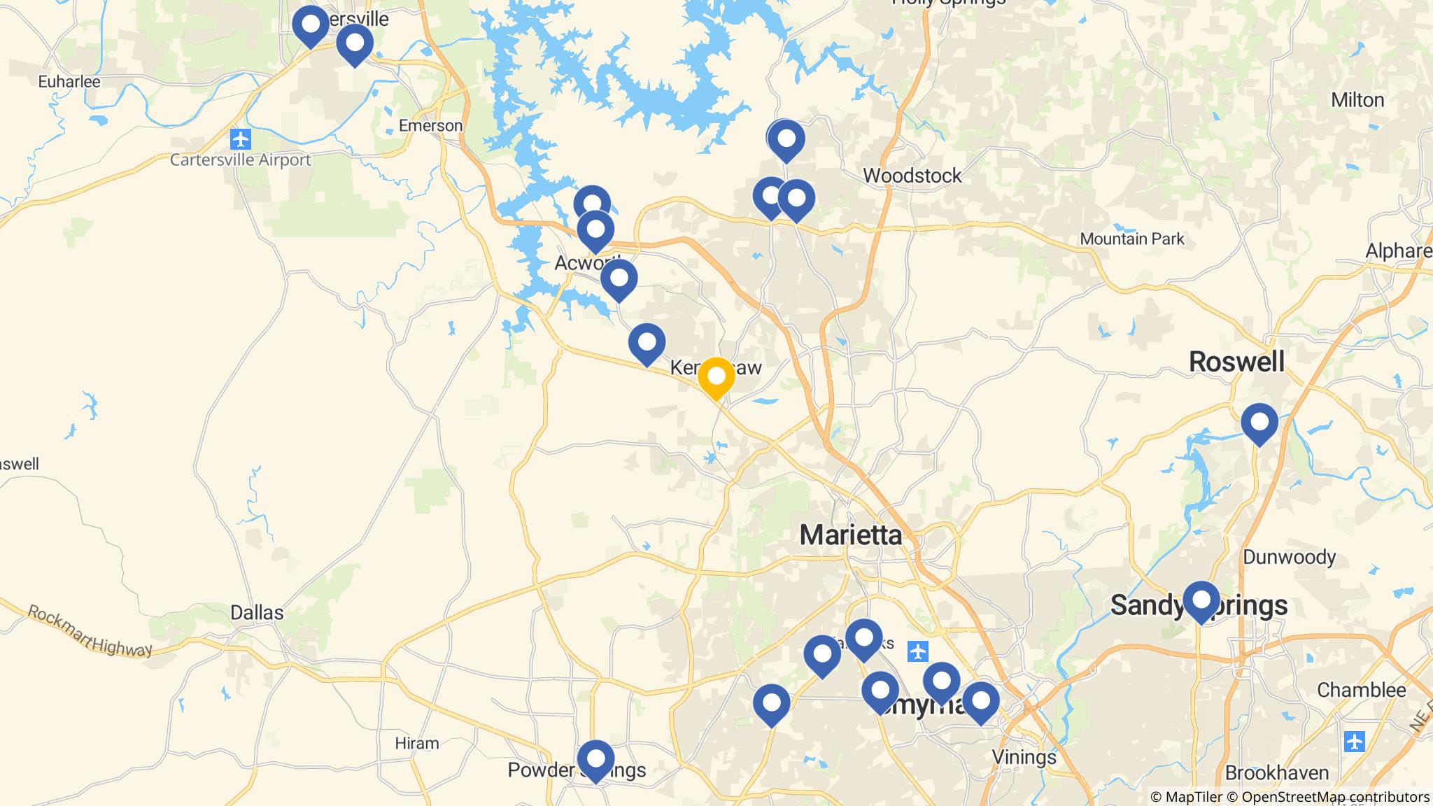 Street map of the ATM area