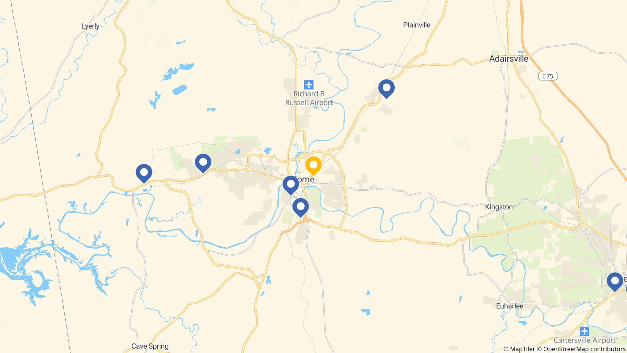 Street map of the ATM area