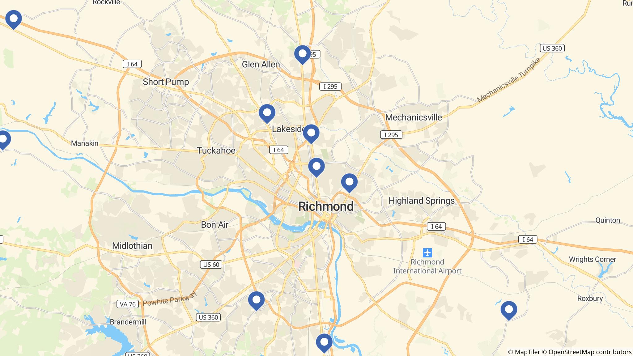 Street map of the ATM area