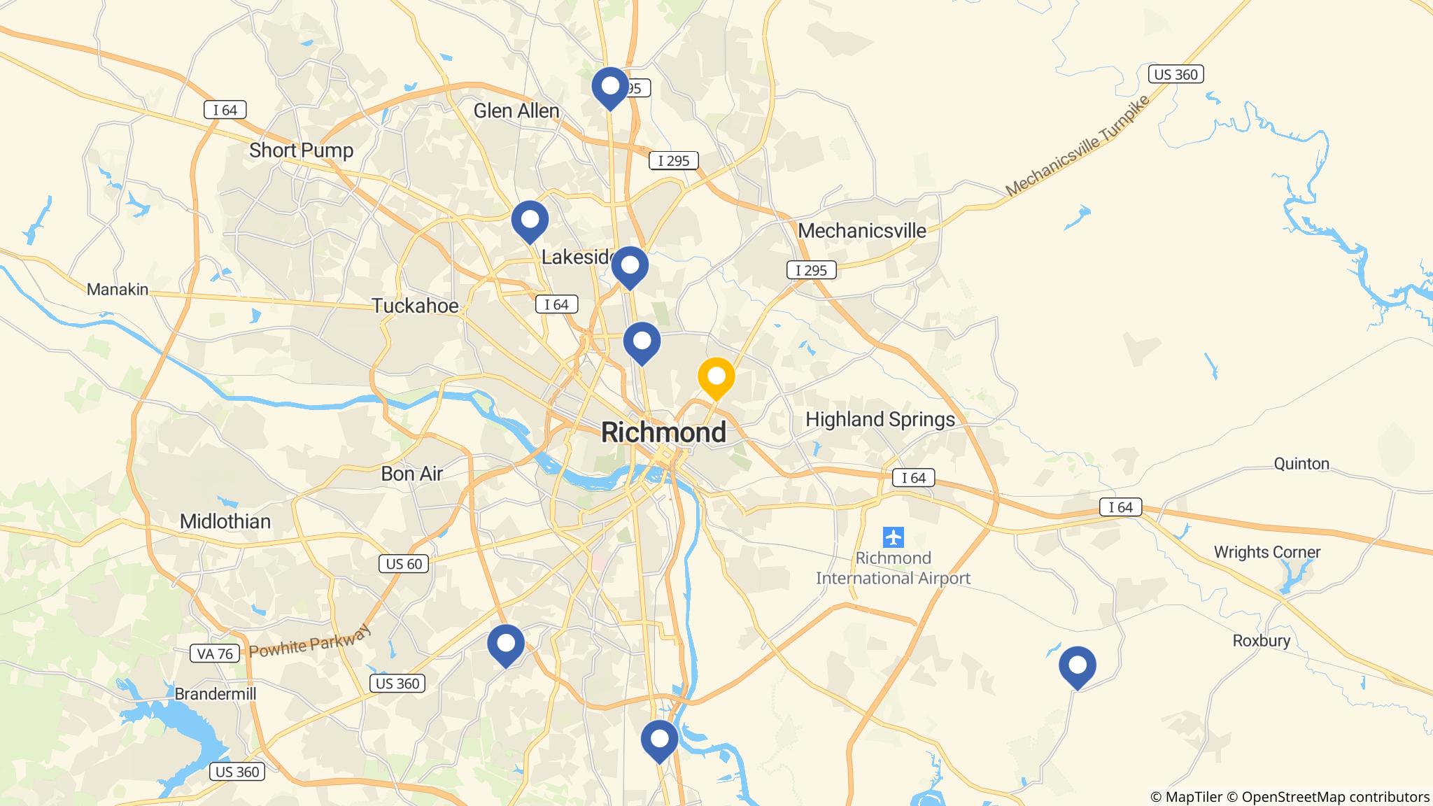 Street map of the ATM area