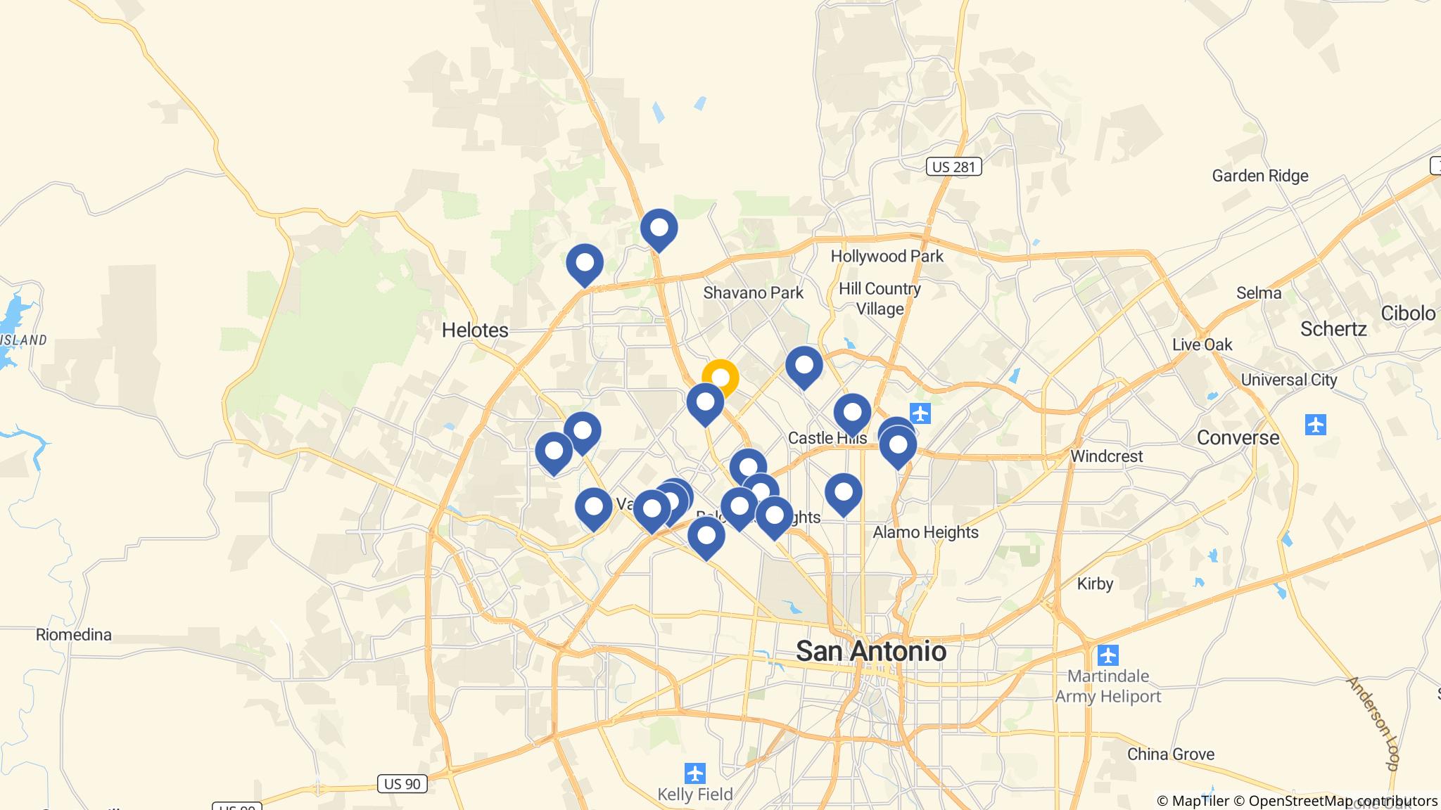 Street map of the ATM area