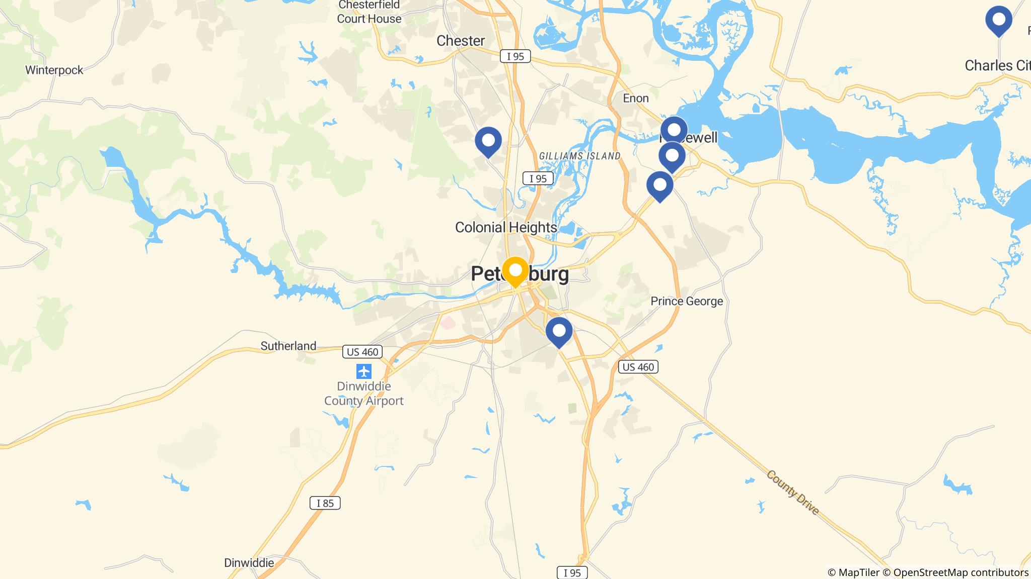 Street map of the ATM area