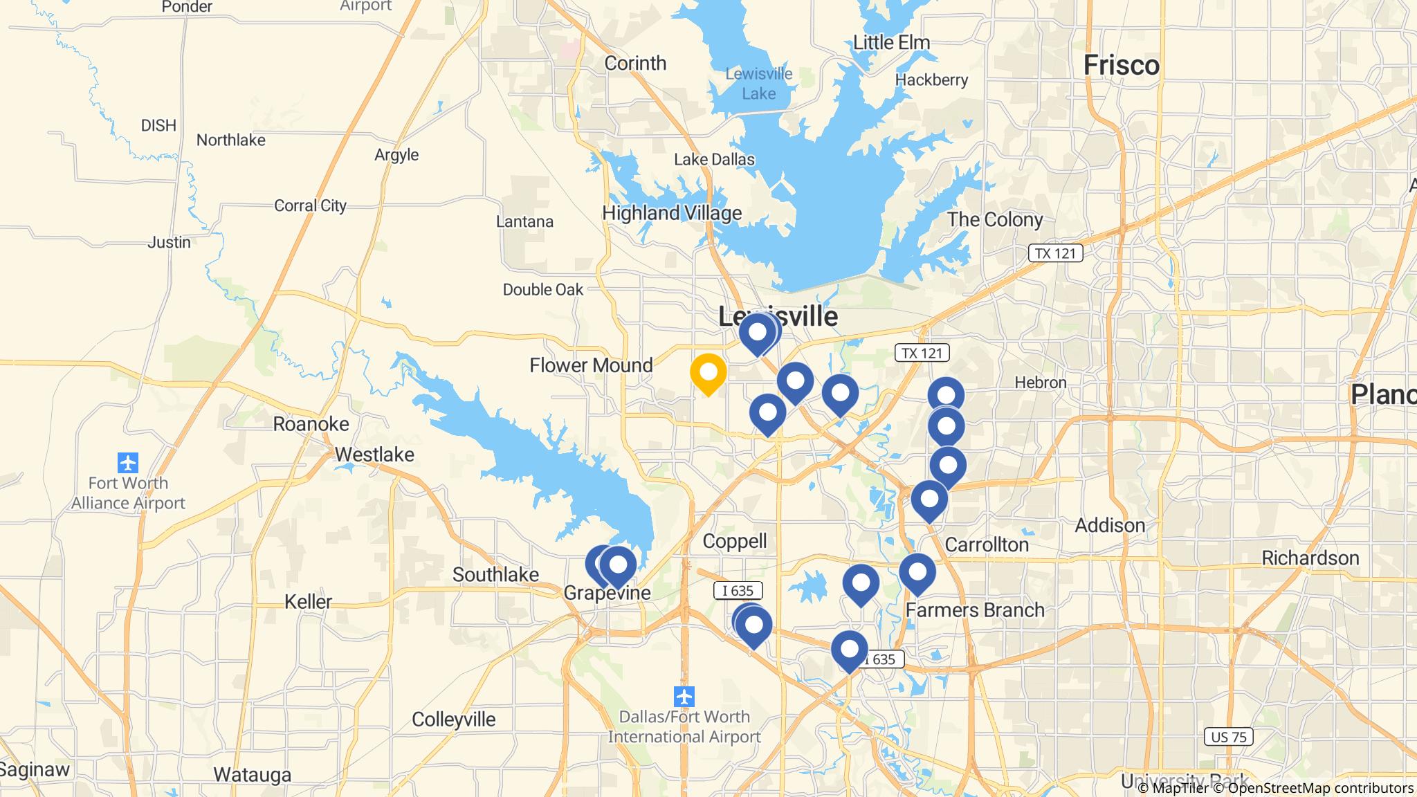Street map of the ATM area