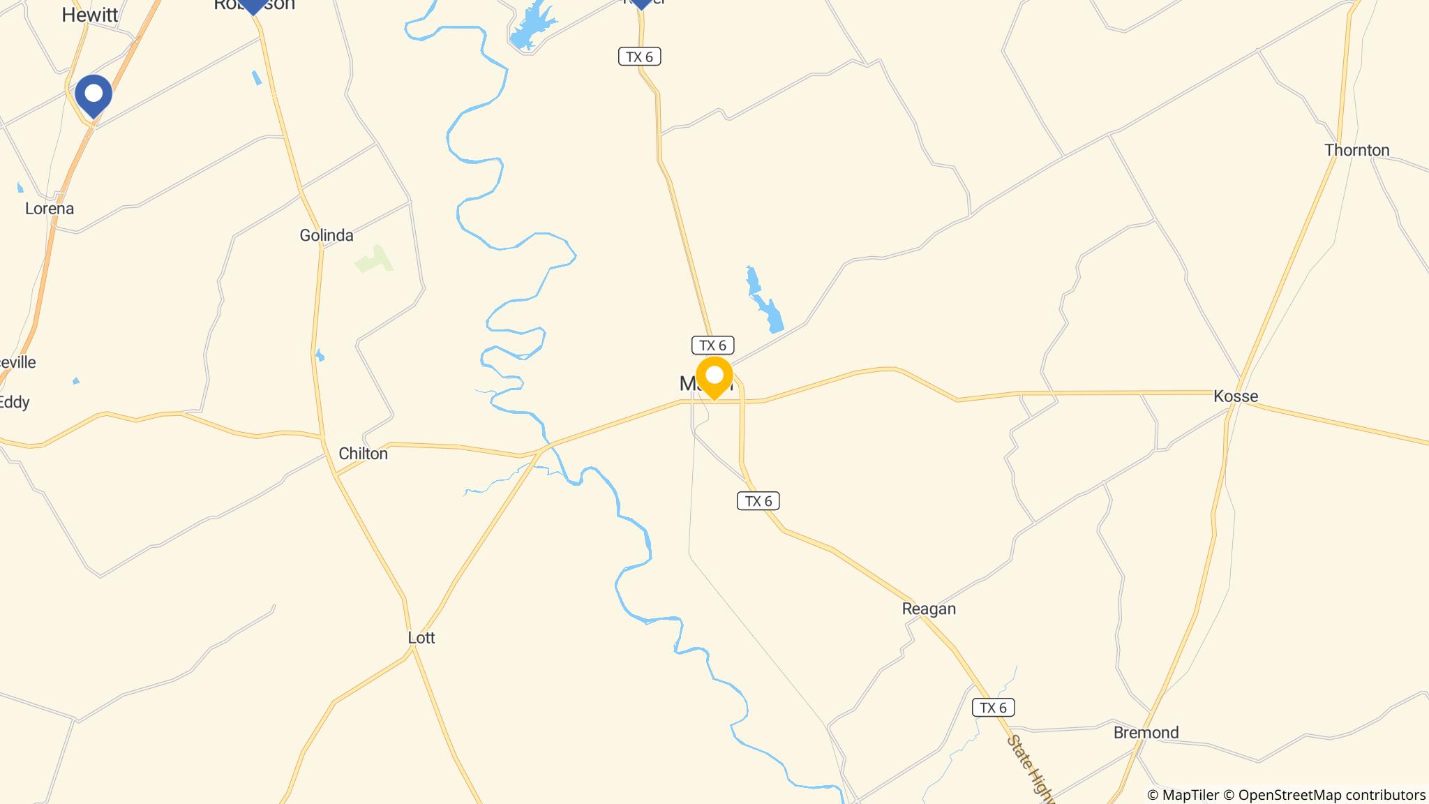 Street map of the ATM area