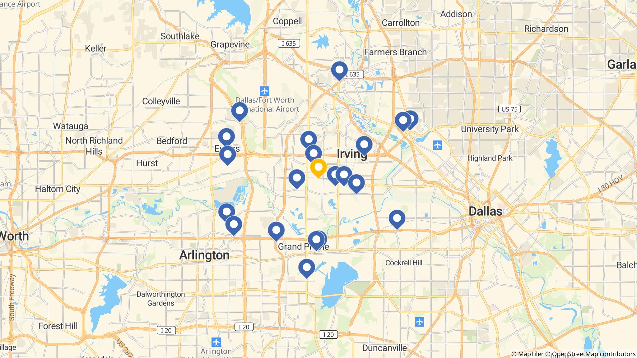 Street map of the ATM area