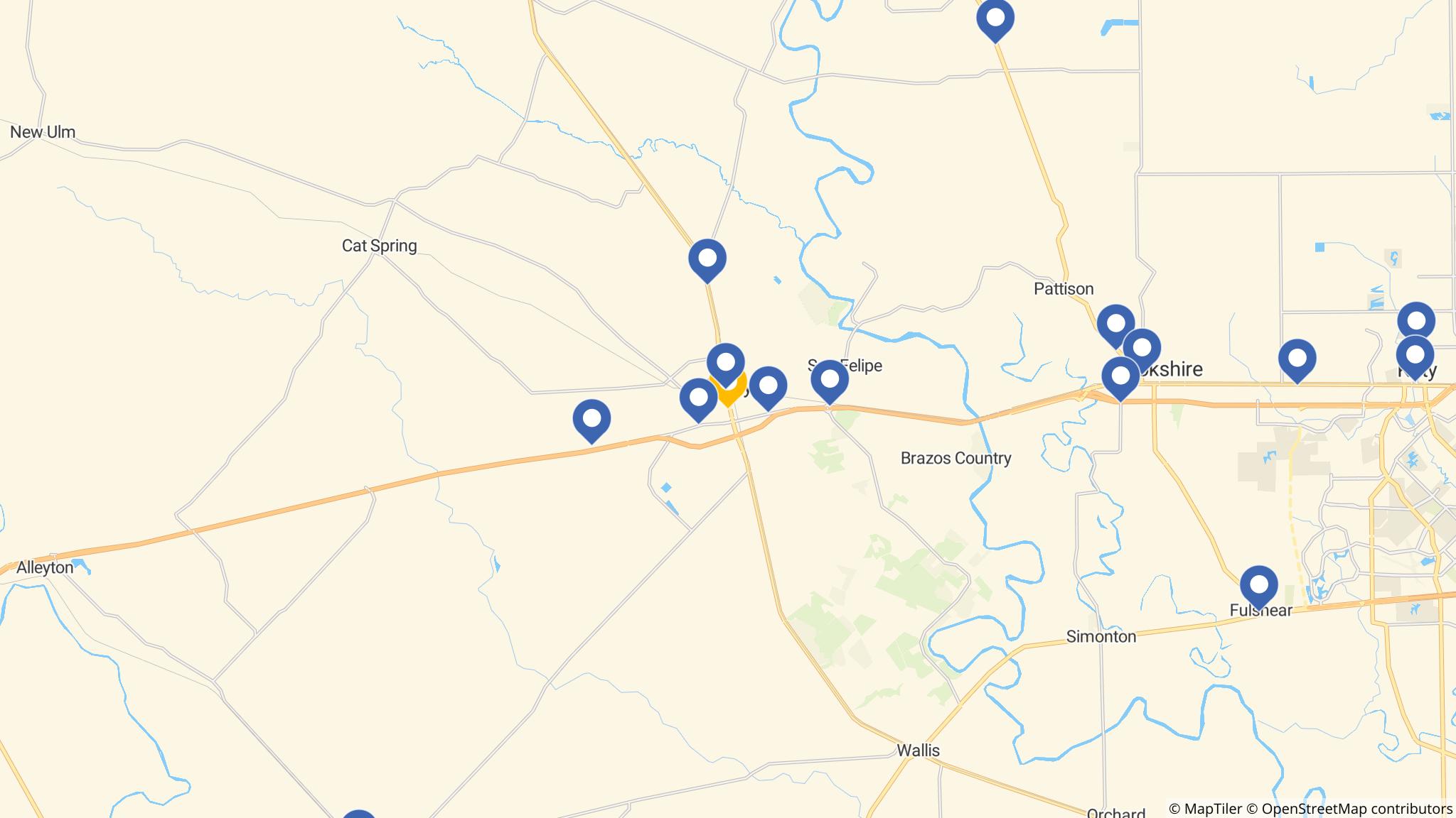Street map of the ATM area