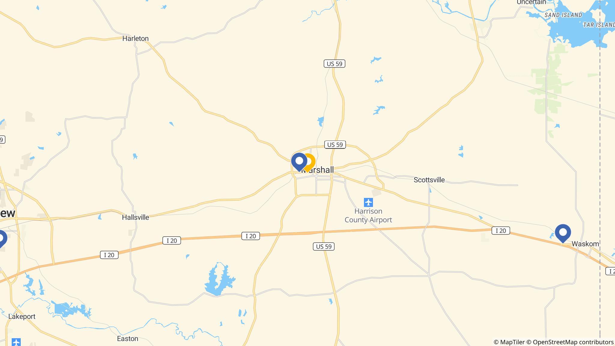 Street map of the ATM area