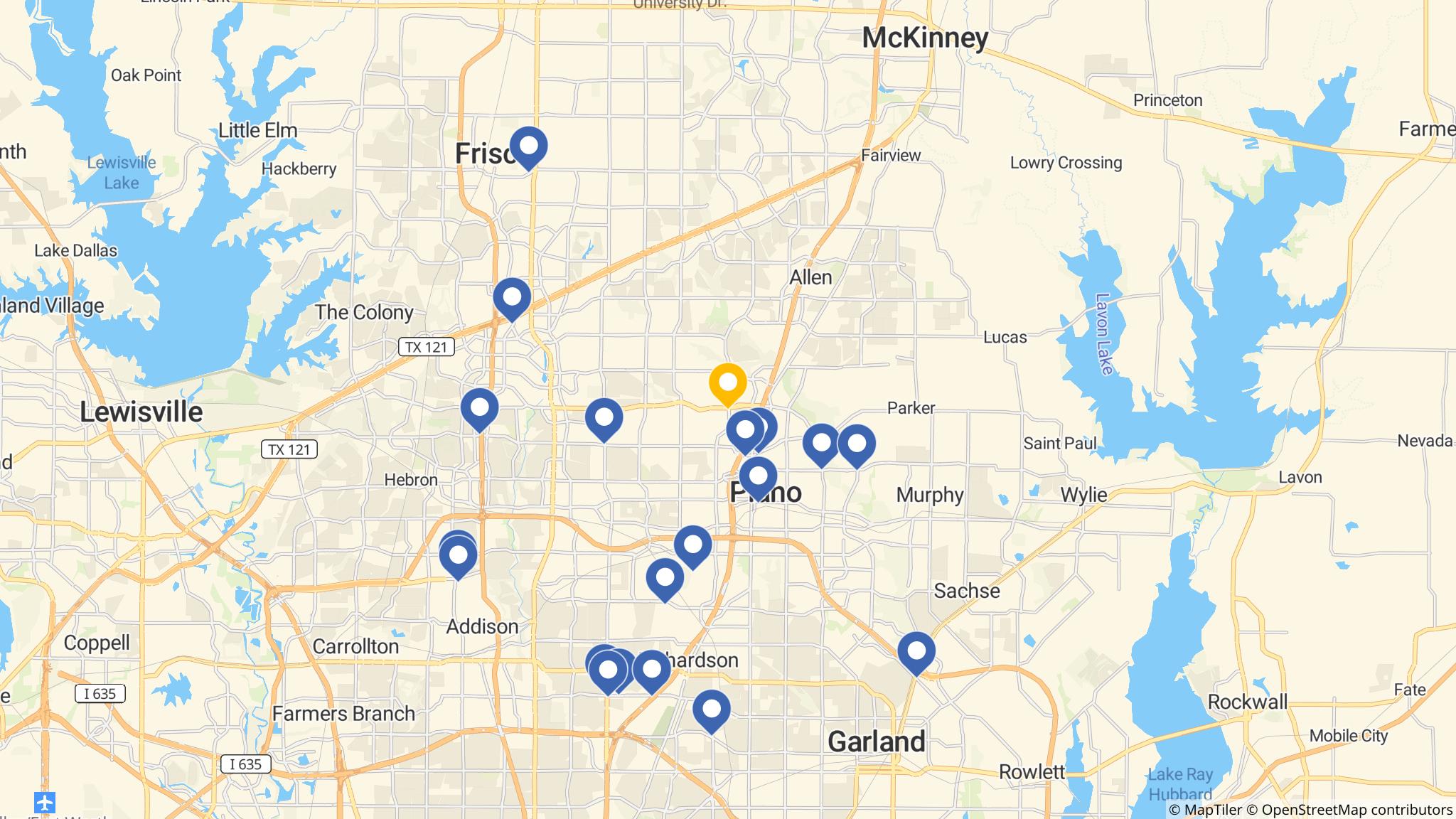 Street map of the ATM area